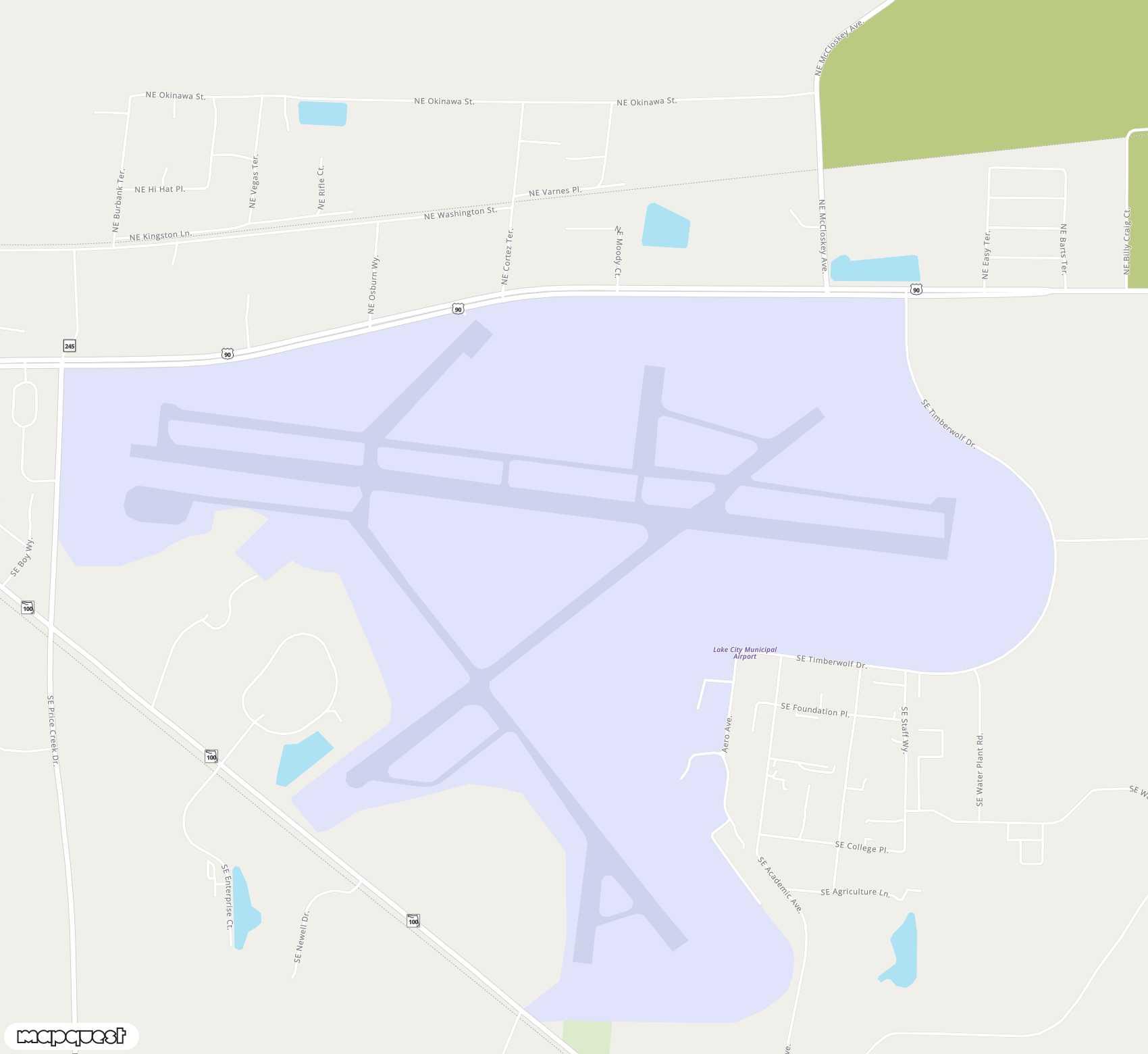 Carte de <span>Aérodrome de </span>Lake City Gateway<span>(LCQ)</span>