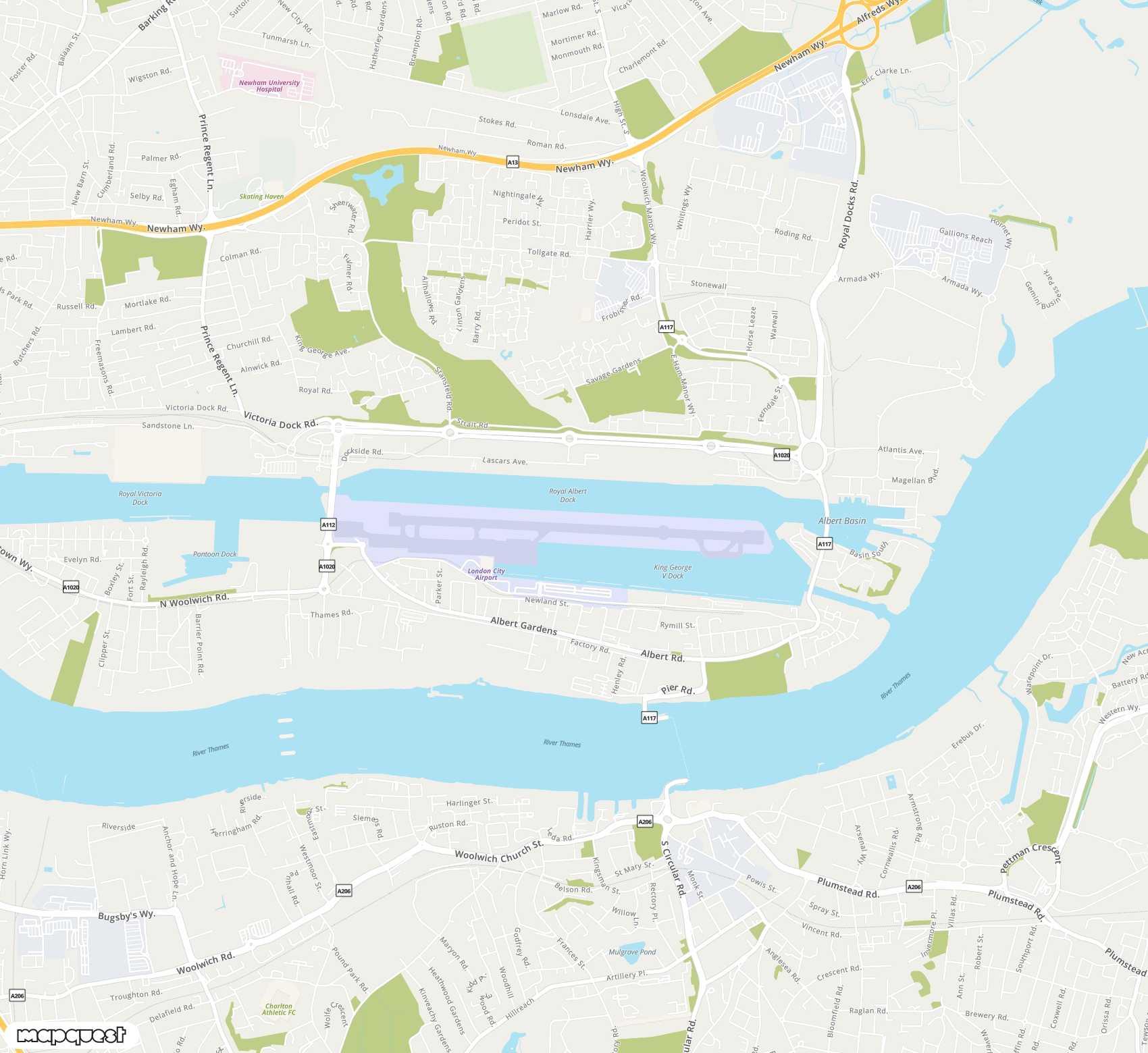 Carte de London City <span>airport (LCY)</span>