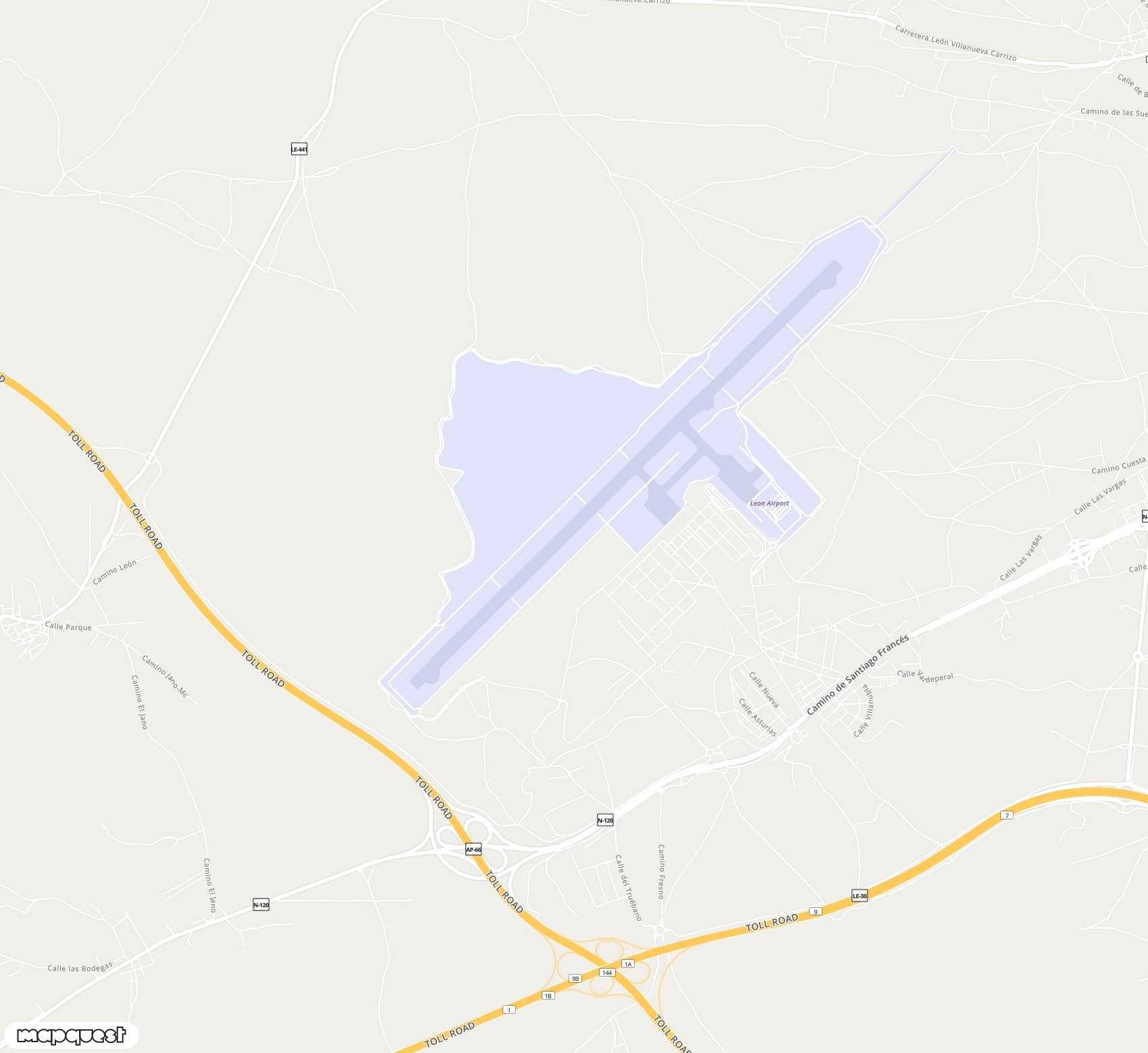Carte de <span>Aéroport de </span>León<span>(LEN)</span>