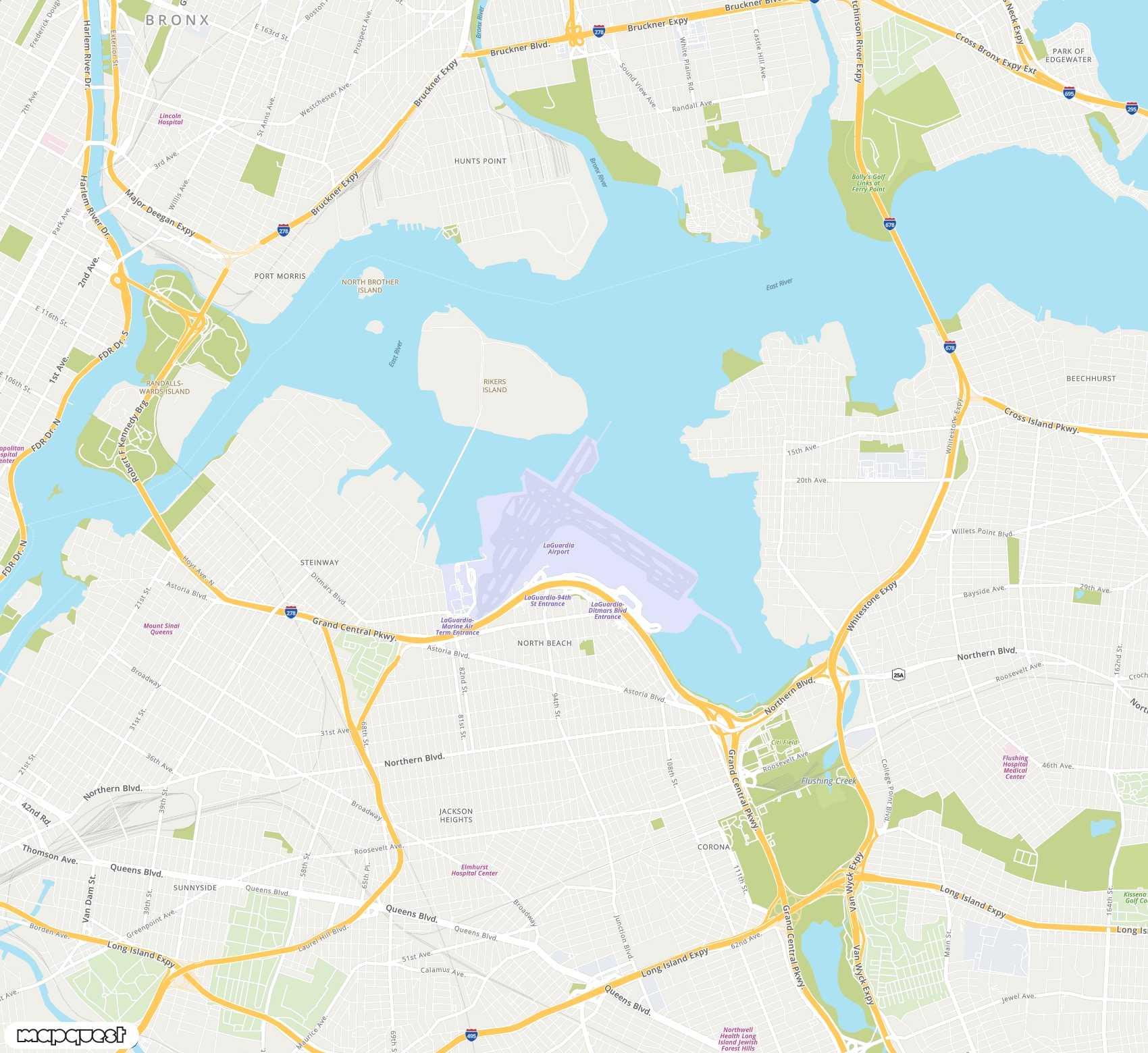 Carte de La Guardia <span>international airport (LGA)</span>