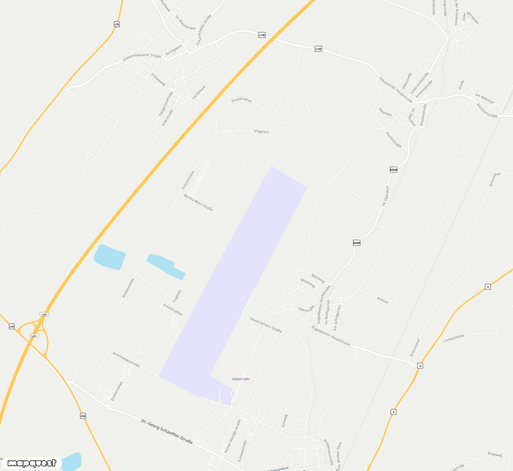 Carte de Lahr <span>airport (LHA)</span>