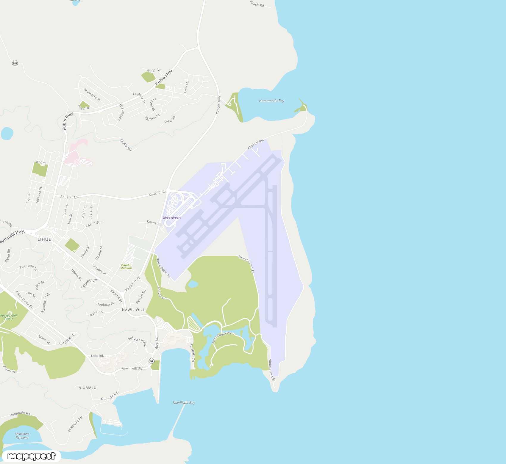 Carte de Lihue <span>airport (LIH)</span>