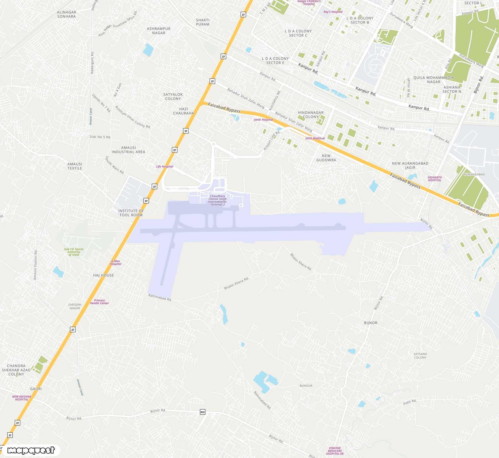 Carte de Chaudhary Charan Singh <span>airport (LKO)</span>