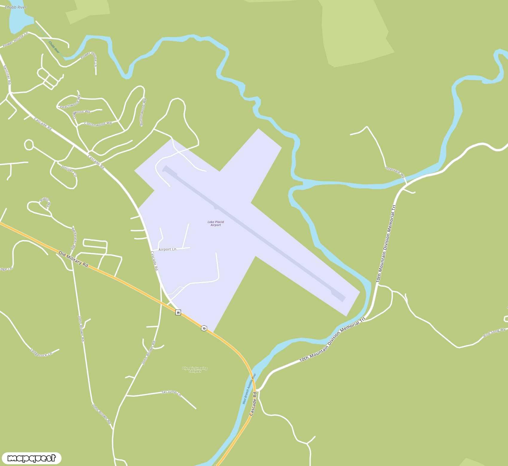 Carte de <span>Aérodrome de </span>Lake Placid<span>(LKP)</span>