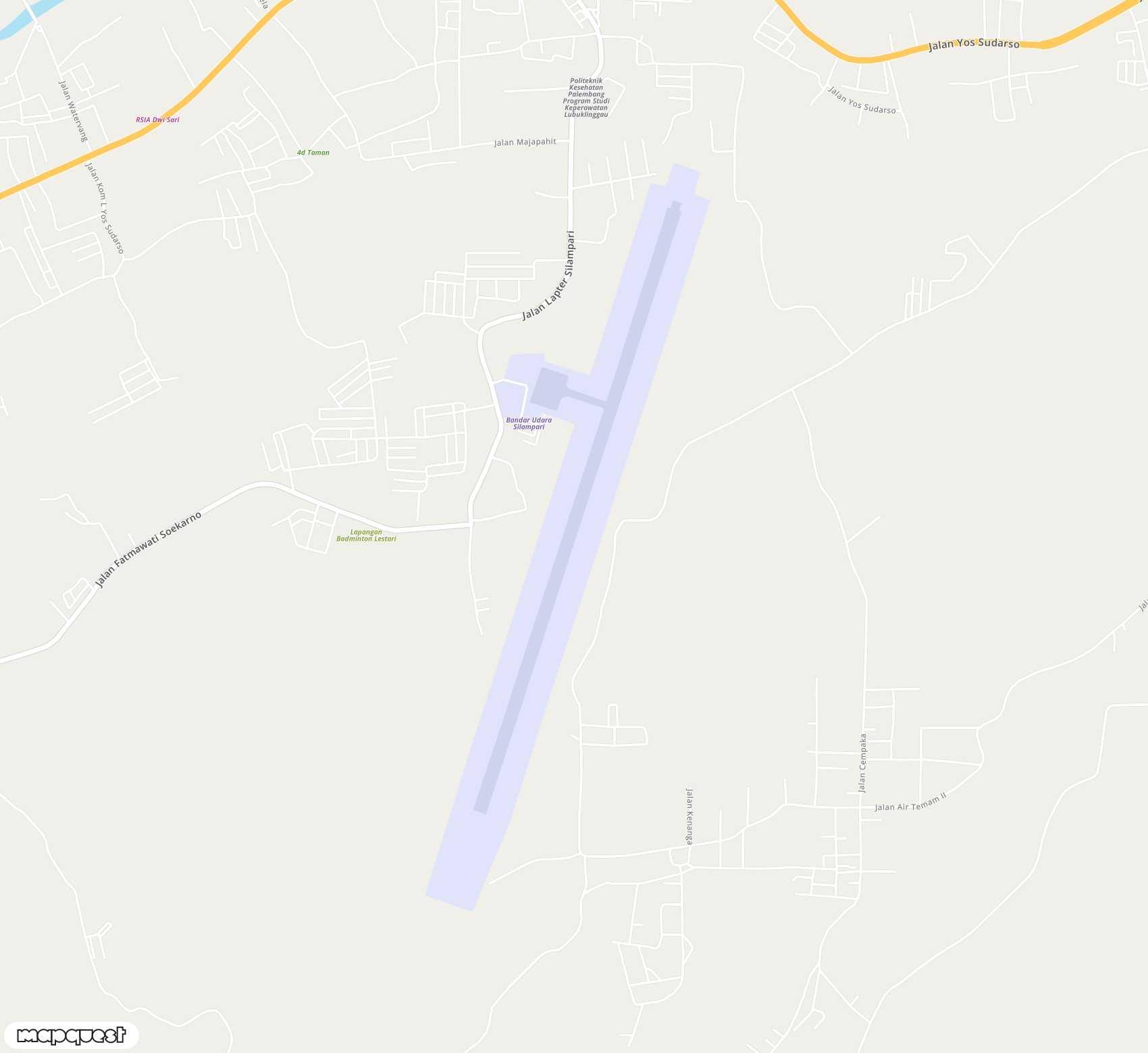 Carte de <span>Aérodrome de </span>Silampari<span>(LLJ)</span>