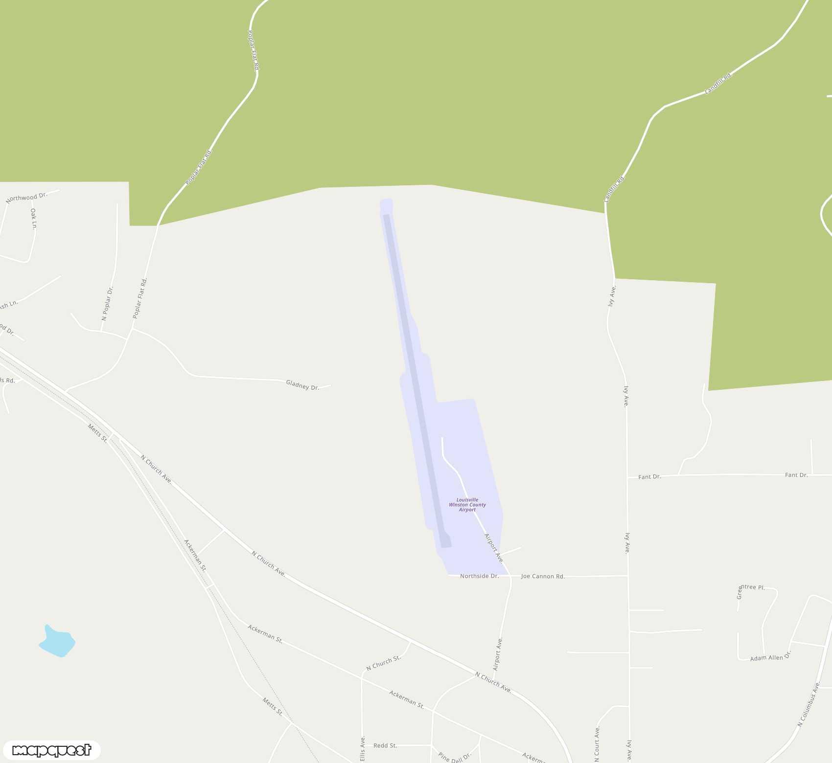 Carte de <span>Aérodrome de </span>Louisville Winston County<span>(LMS)</span>