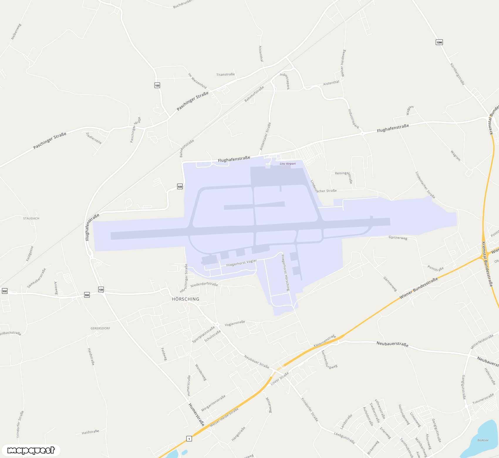 Carte de Linz-Hörsching / Vogler Air Base <span>airport (LNZ)</span>