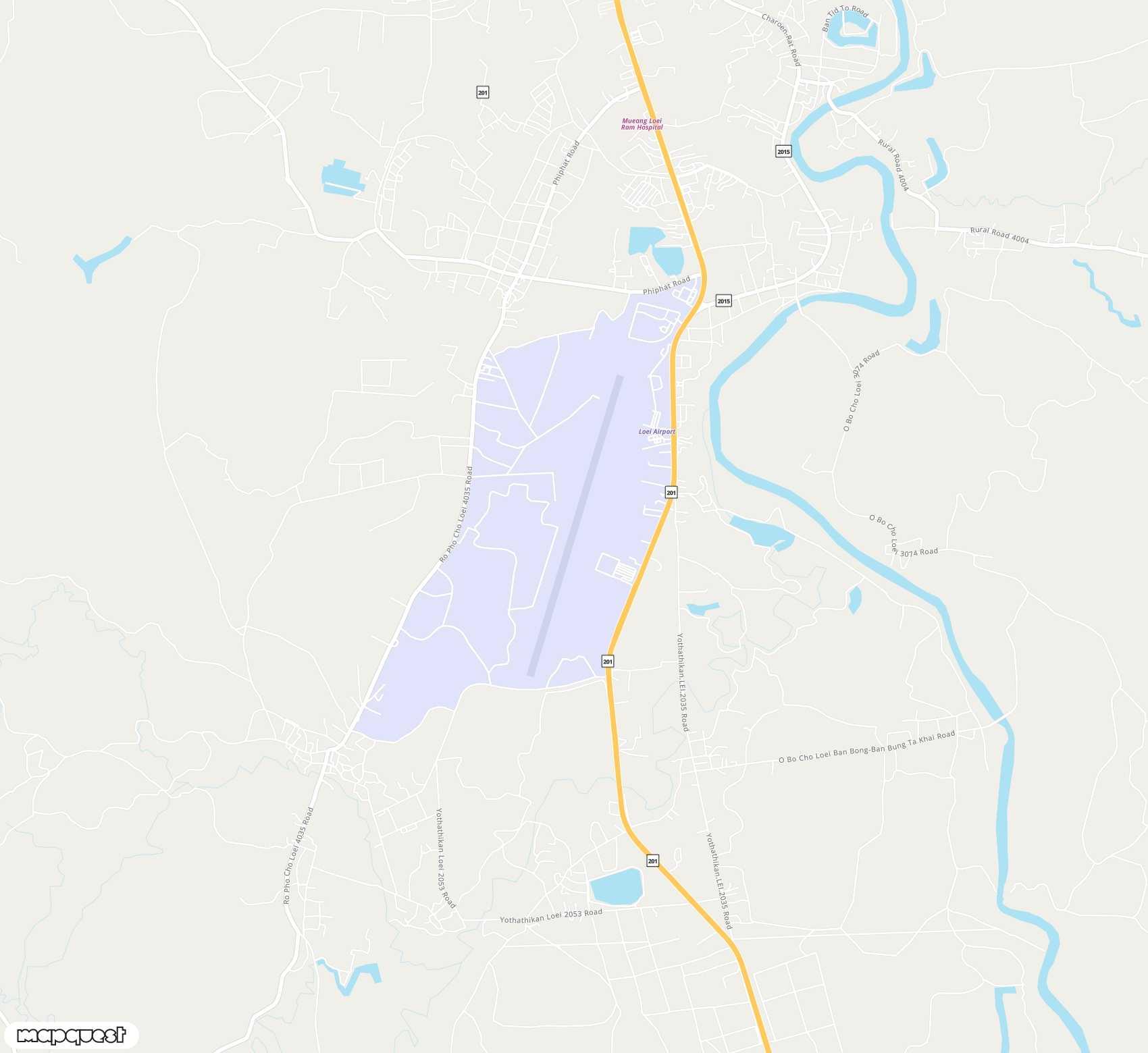 Carte de Loei <span>airport (LOE)</span>