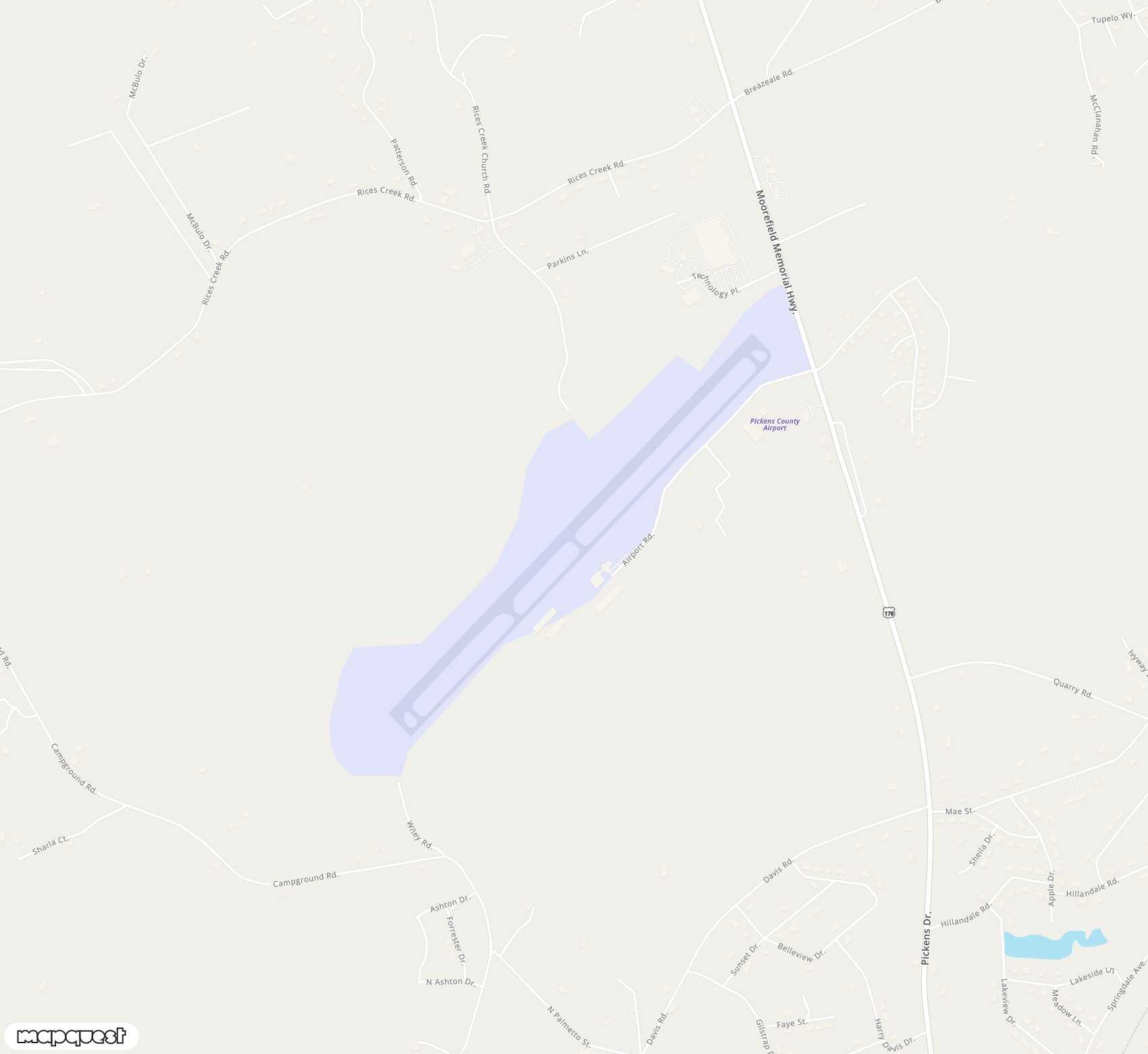 Carte de <span>Aérodrome de </span>Pickens County<span>(LQK)</span>