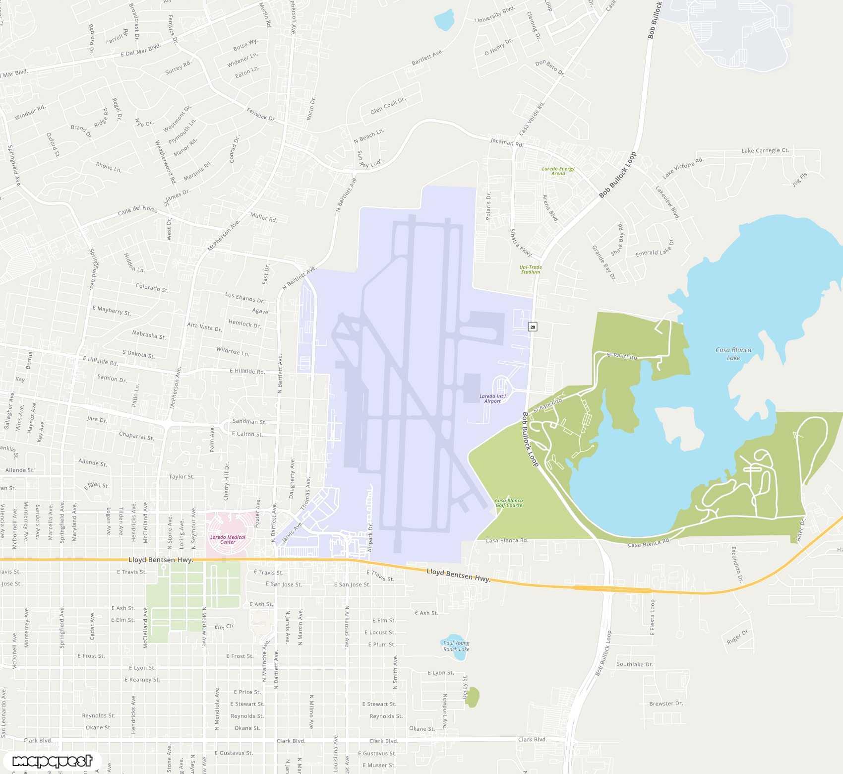 Carte de <span>Aéroport de </span>Laredo<span>(LRD)</span>