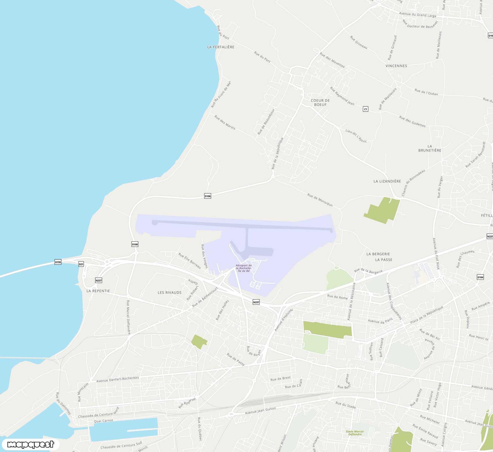 Carte de <span>Aéroport de </span>La Rochelle-Île de Ré<span>(LRH)</span>
