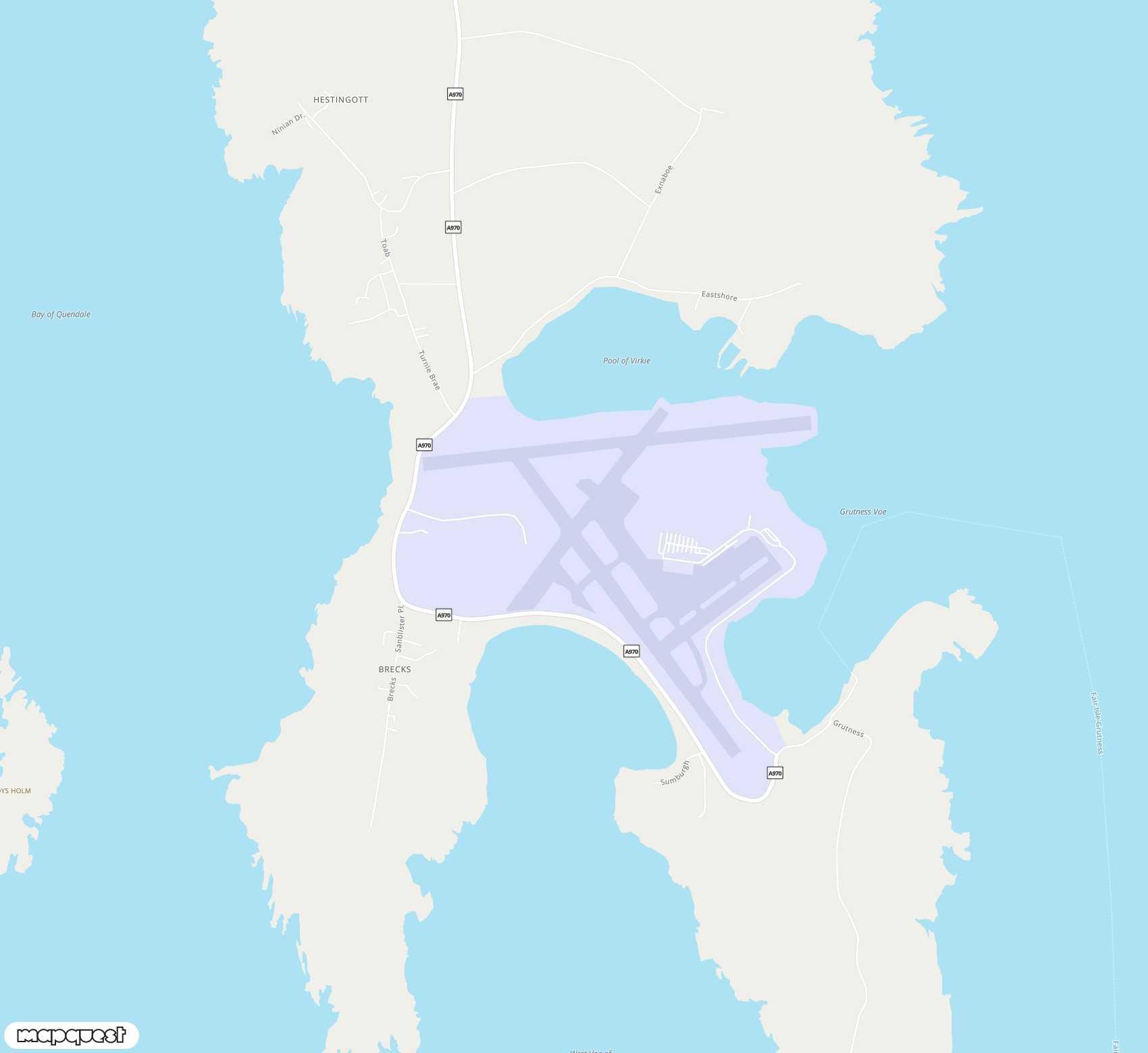 Carte de Sumburgh <span>airport (LSI)</span>