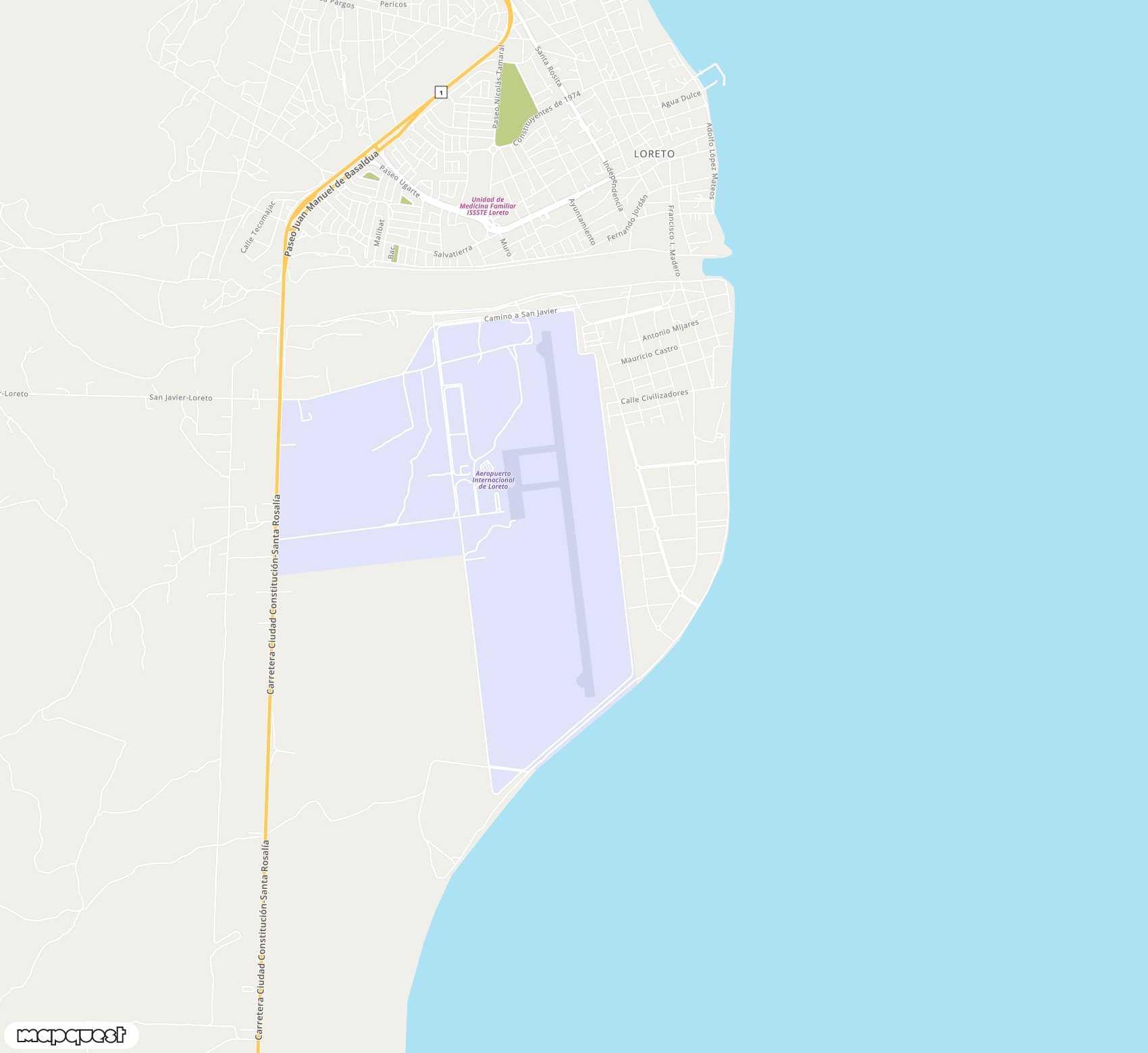 Carte de Loreto <span>airport (LTO)</span>