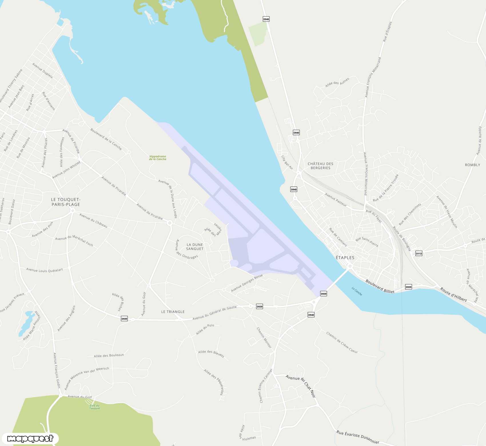 Carte de <br />
<b>Deprecated</b>:  Function utf8_encode() is deprecated in <b>/var/www/vhosts/airprt.net/httpdocs/inc/functions-labels.php</b> on line <b>74</b><br />
<span>Aéroport de </span>Le Touquet-Côte d'Opale<span>(LTQ)</span>