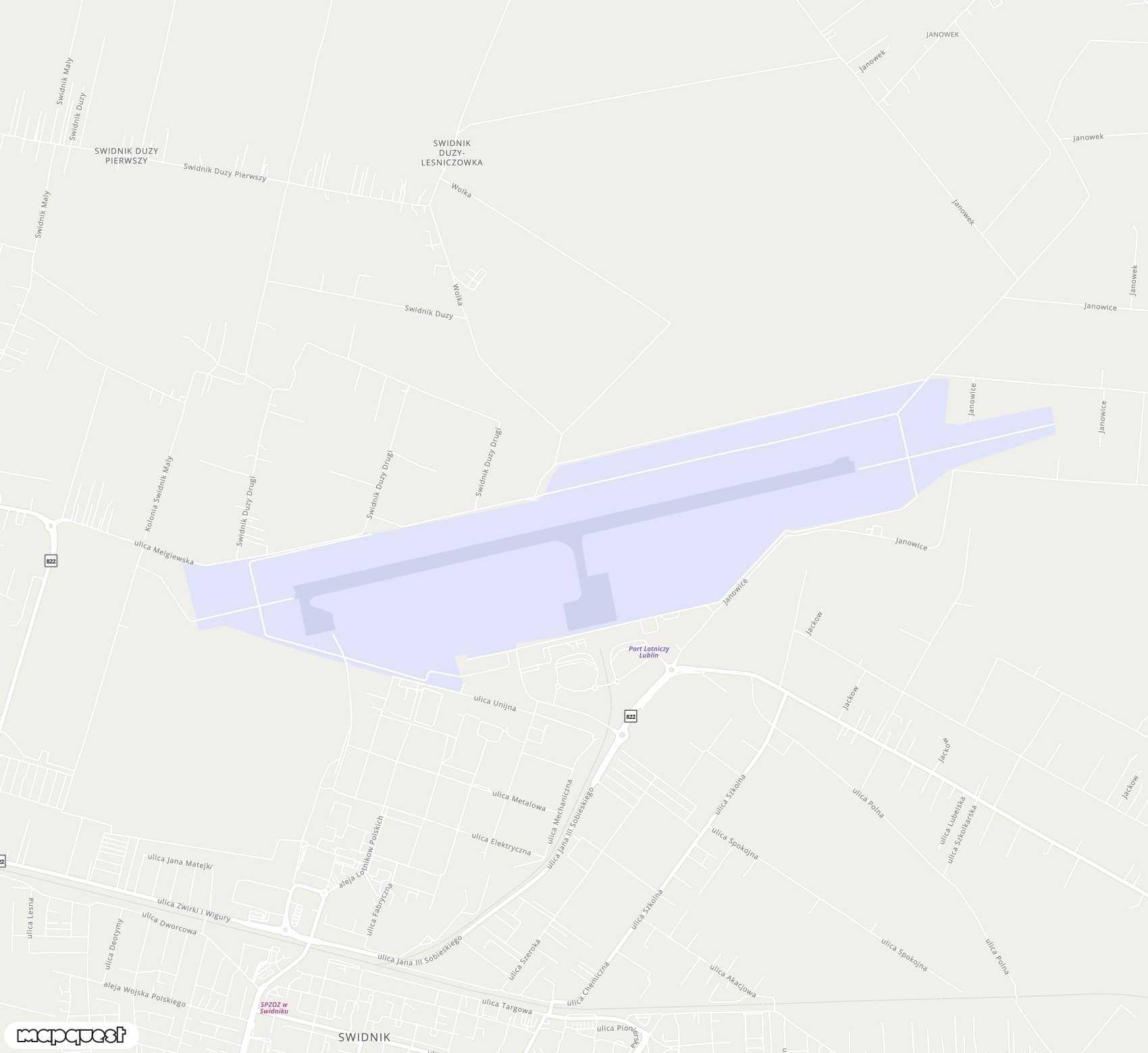 Carte de Lublin <span>airport (LUZ)</span>