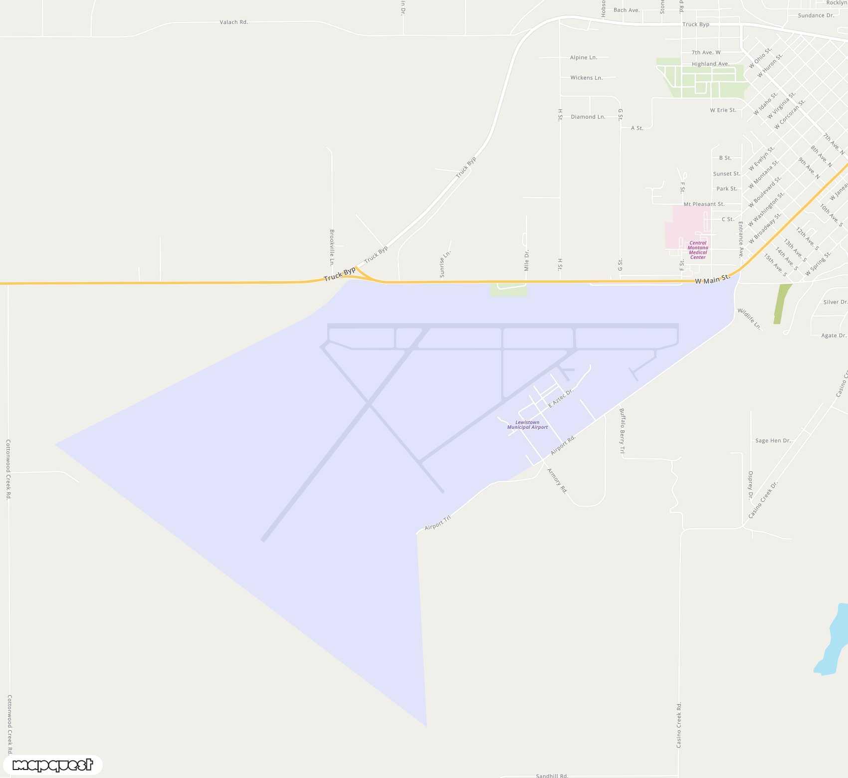 Carte de <span>Aéroport de </span>Lewistown Municipal<span>(LWT)</span>