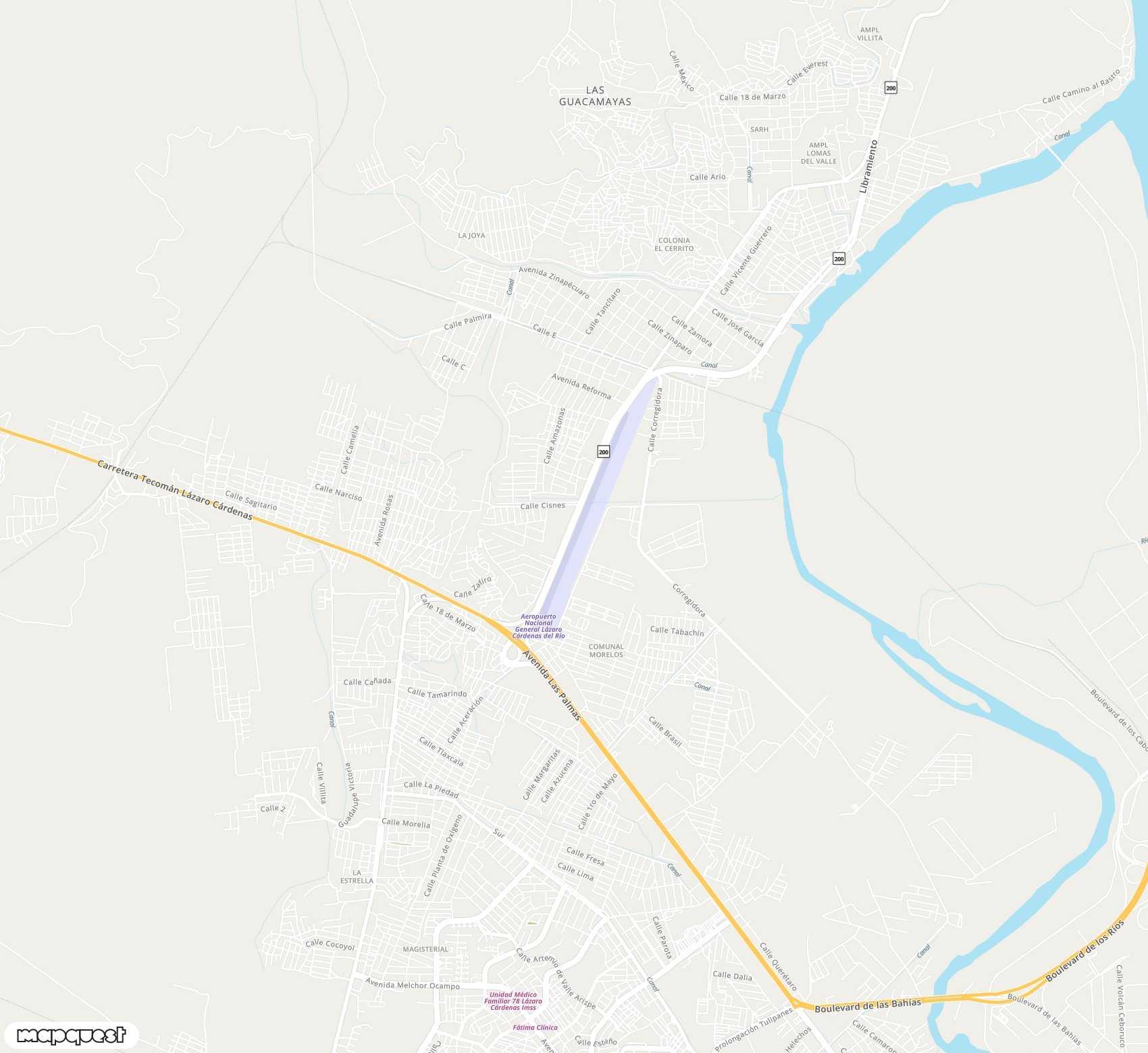 Carte de Lázaro Cárdenas <span>airport (LZC)</span>