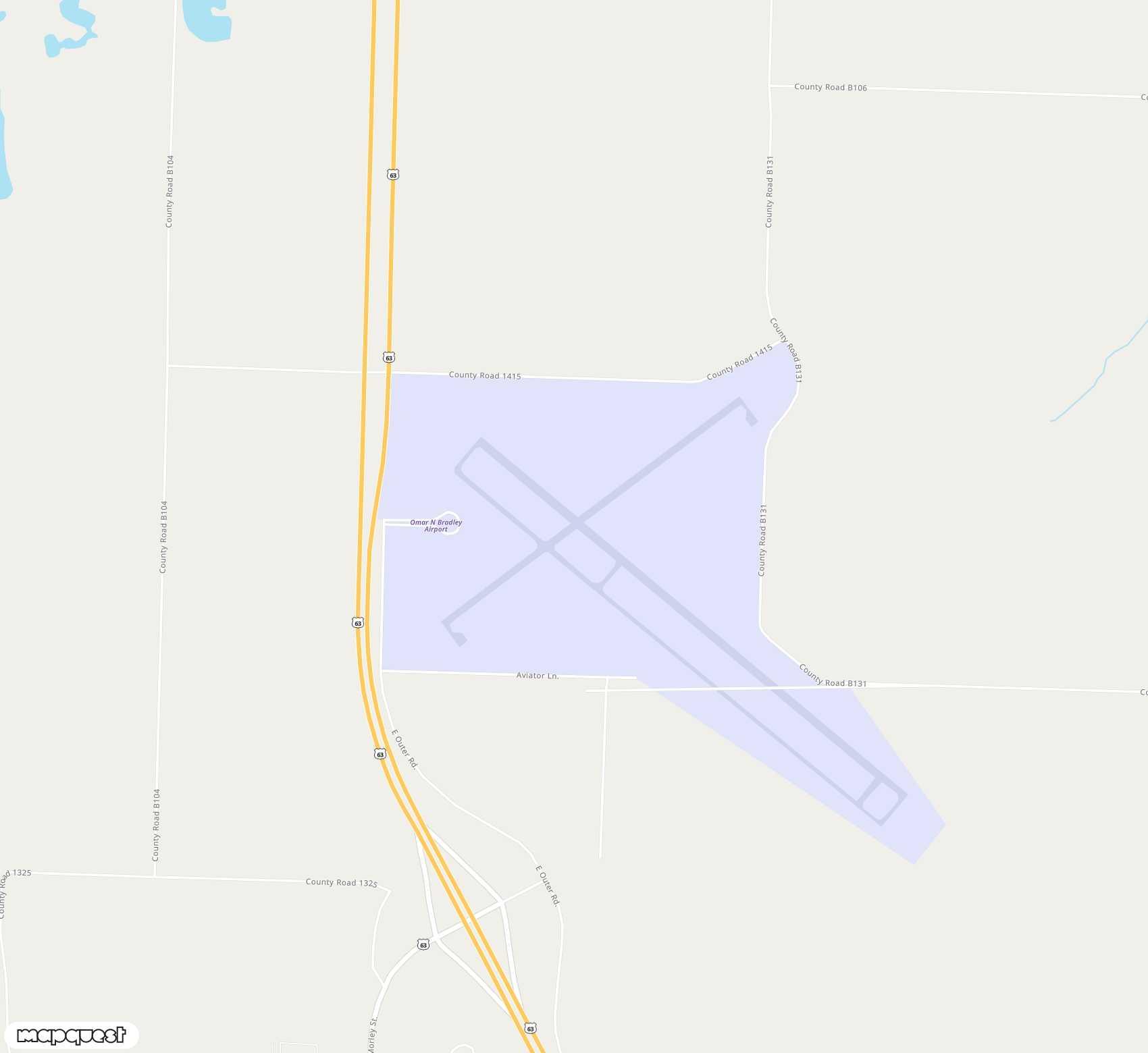 Carte de <span>Aérodrome de </span>Omar N Bradley<span>(MBY)</span>