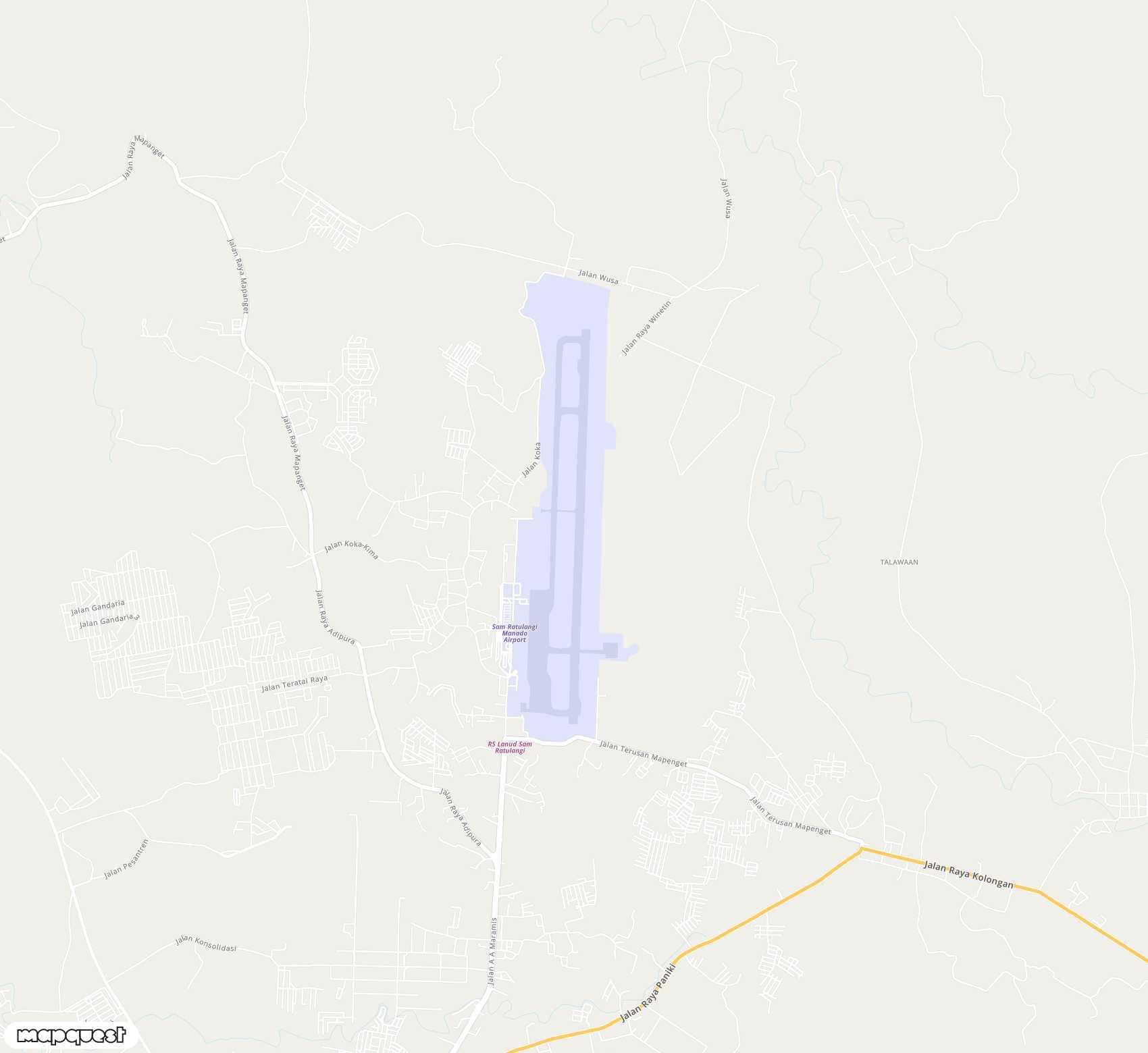Carte de Sam Ratulangi <span>airport (MDC)</span>