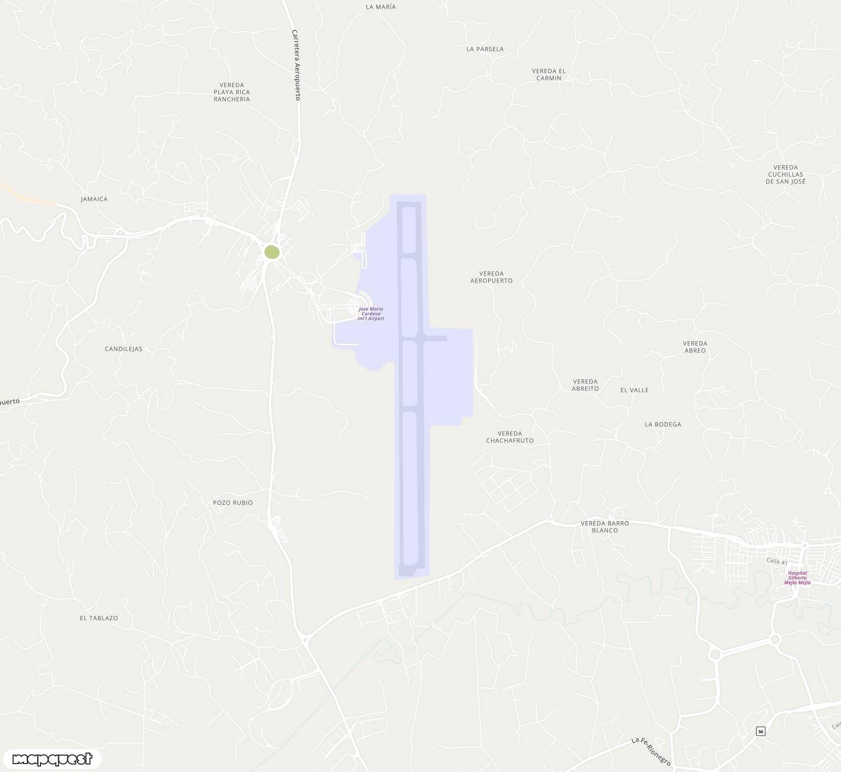 Carte de Jose Maria Córdova <span>airport (MDE)</span>