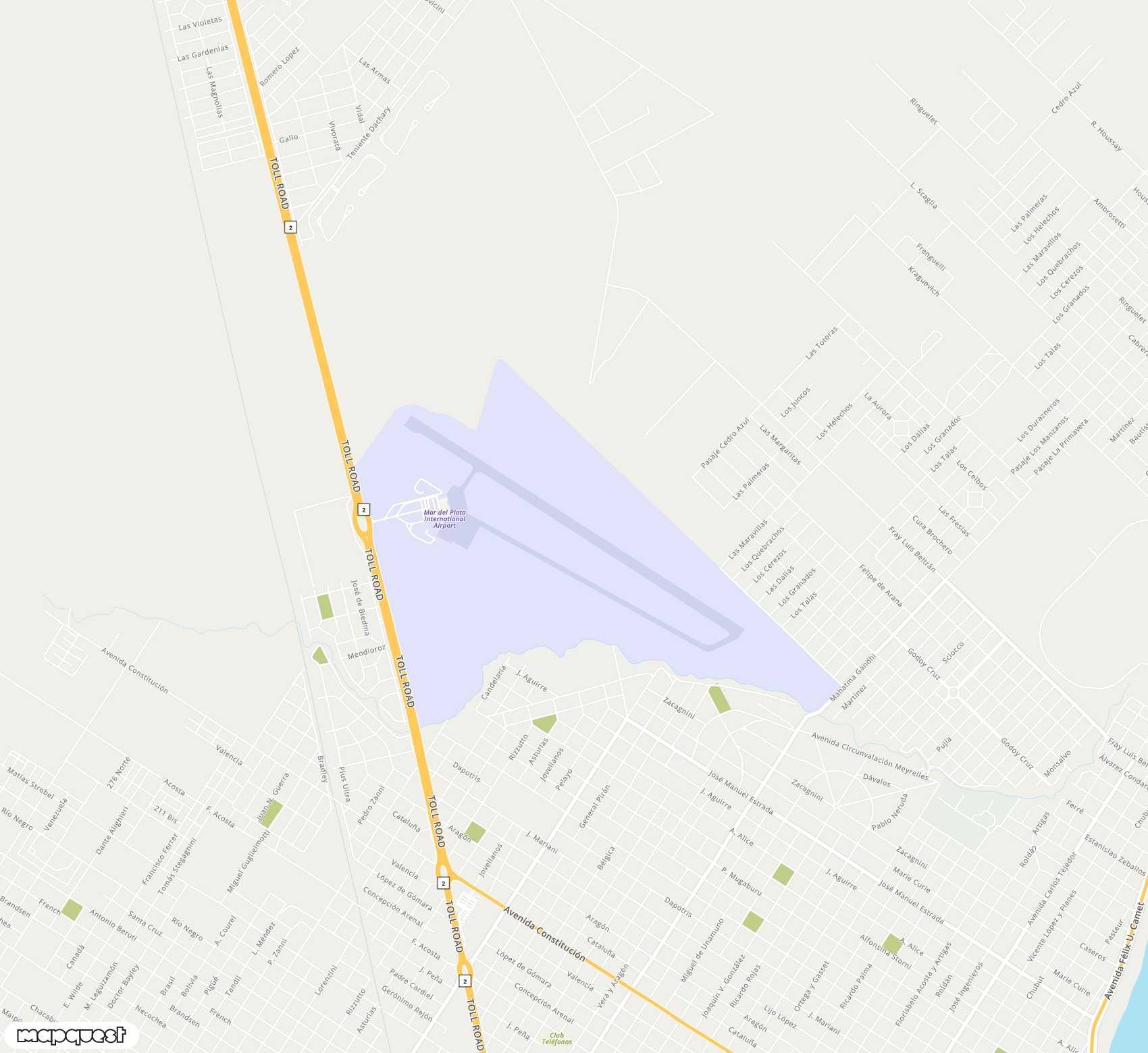 Carte de Ástor Piazzola <span>airport (MDQ)</span>