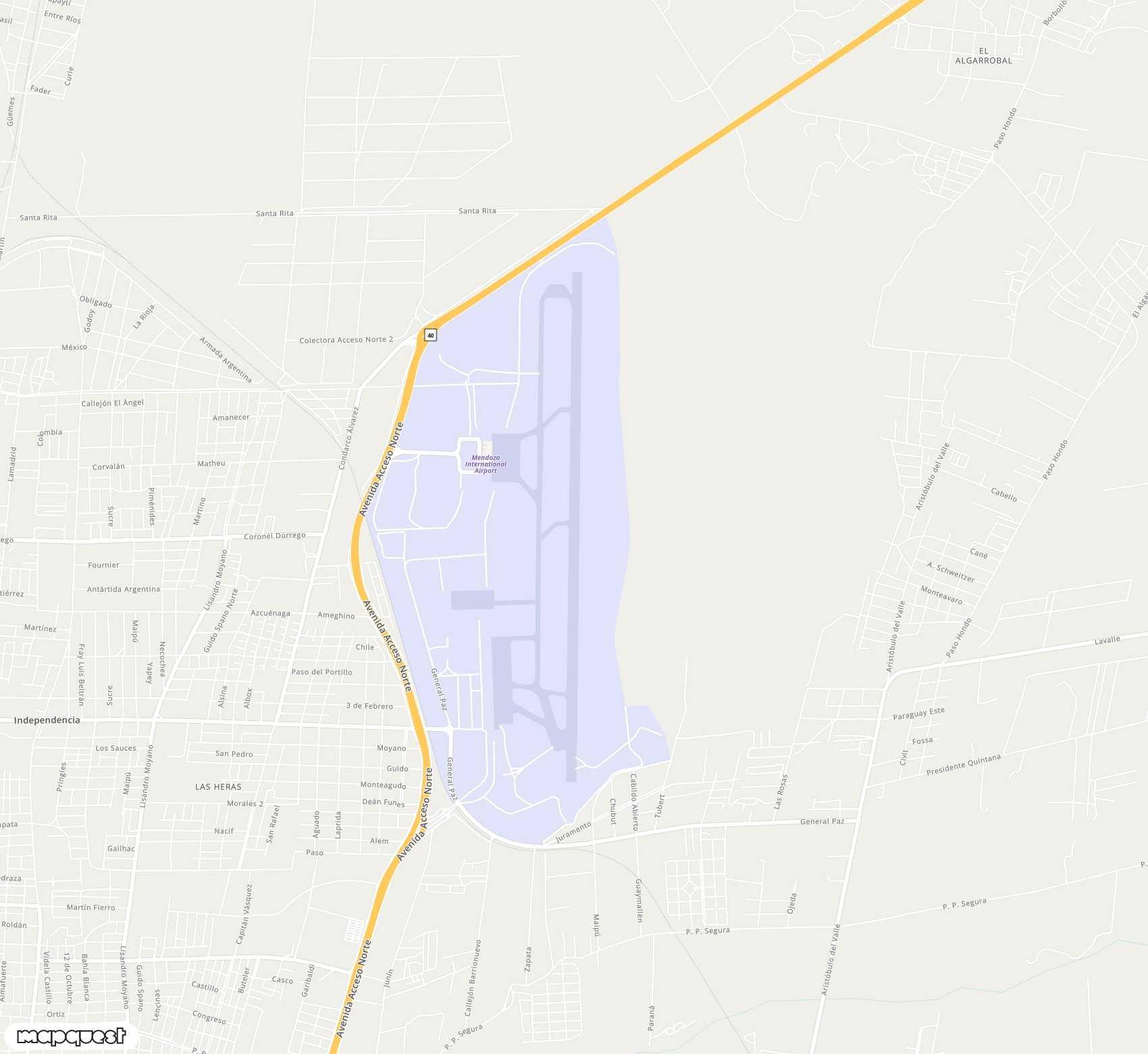 Carte de El Plumerillo <span>airport (MDZ)</span>