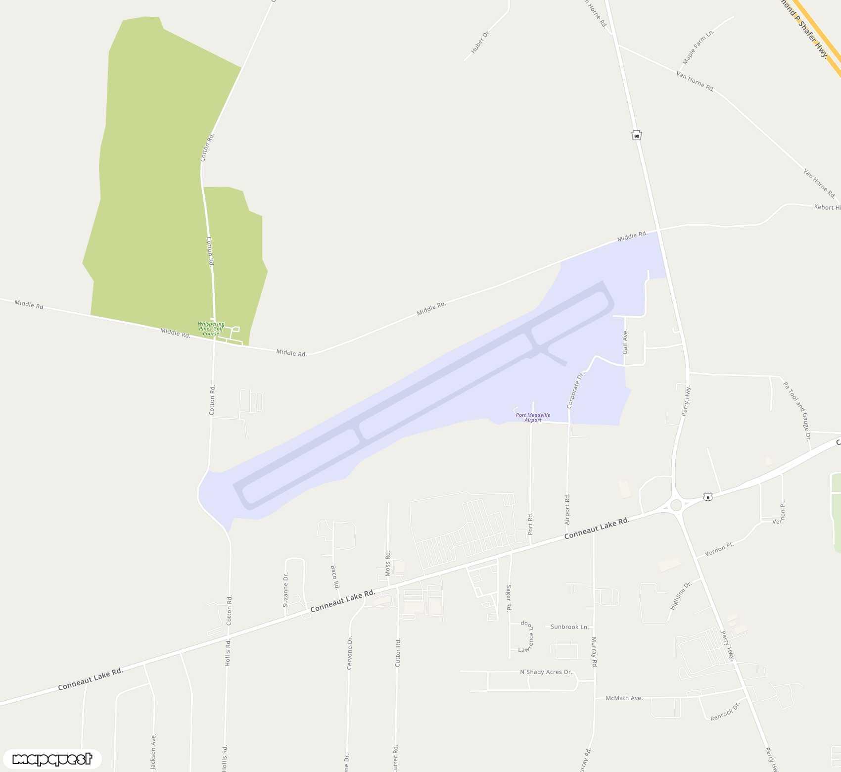 Carte de <span>Aérodrome de </span>Port Meadville<span>(MEJ)</span>