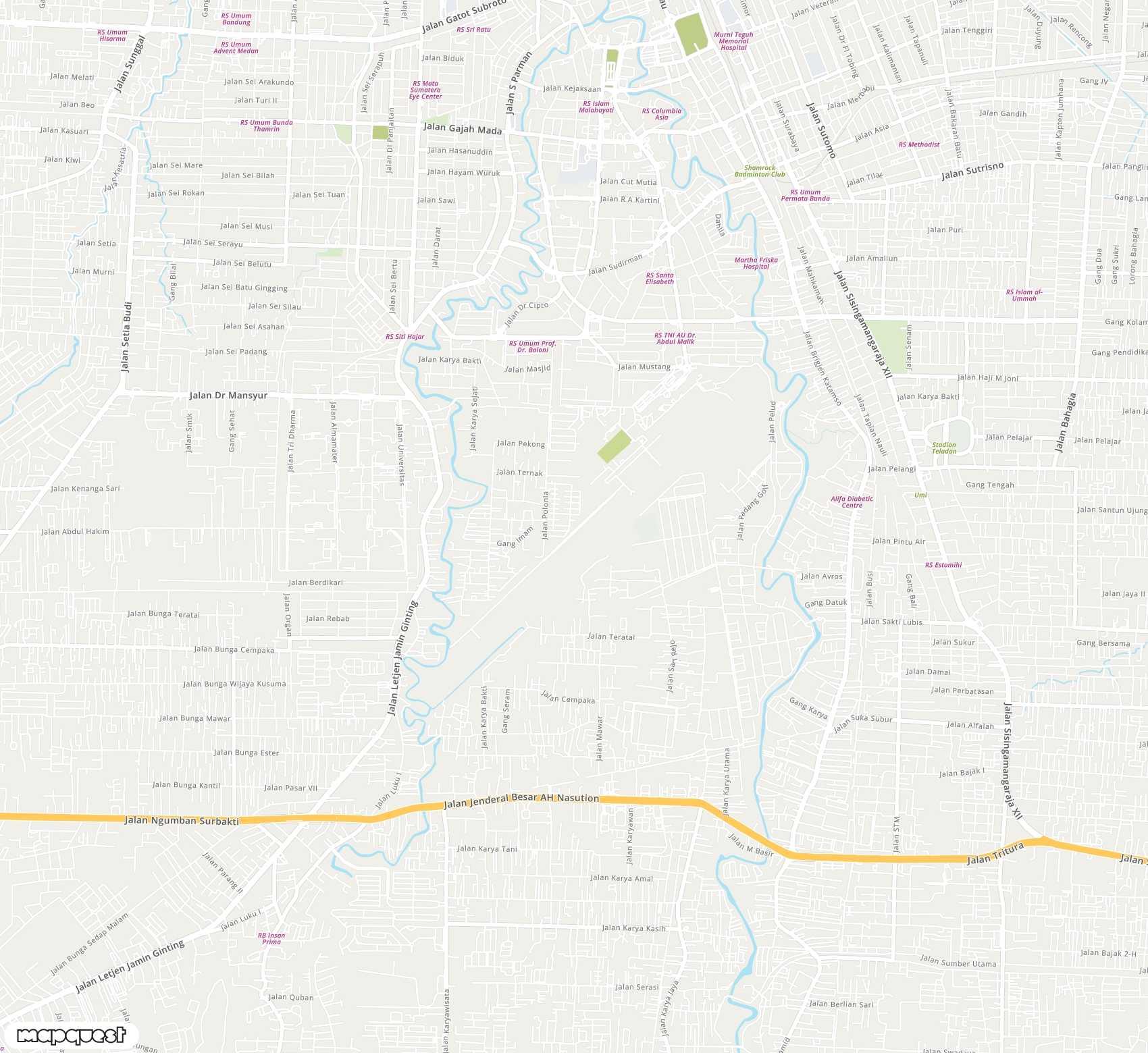 Carte de Soewondo Air Force Base <span>airport (MES)</span>