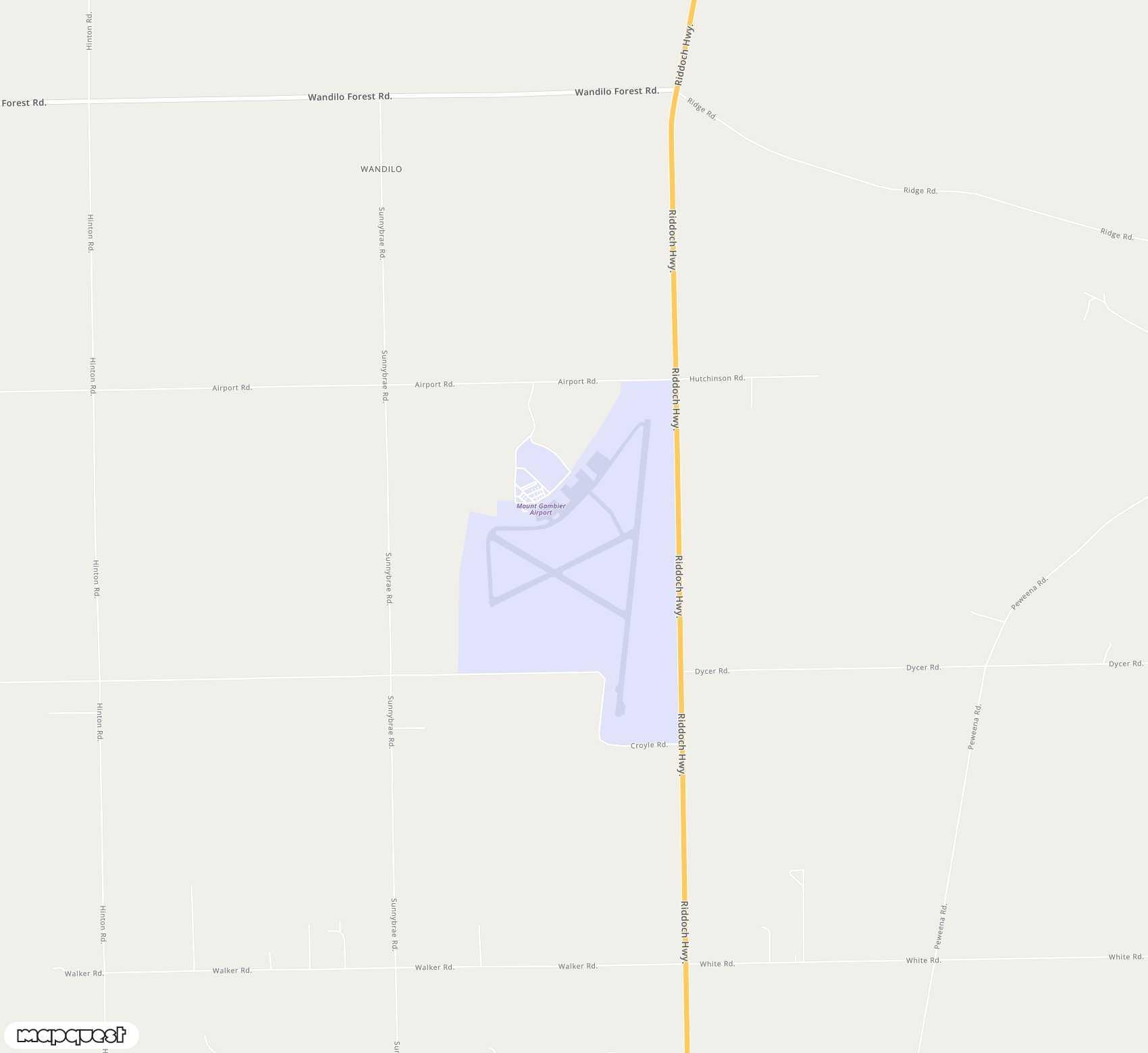 Carte de <span>Aéroport de </span>Mount Gambier<span>(MGB)</span>