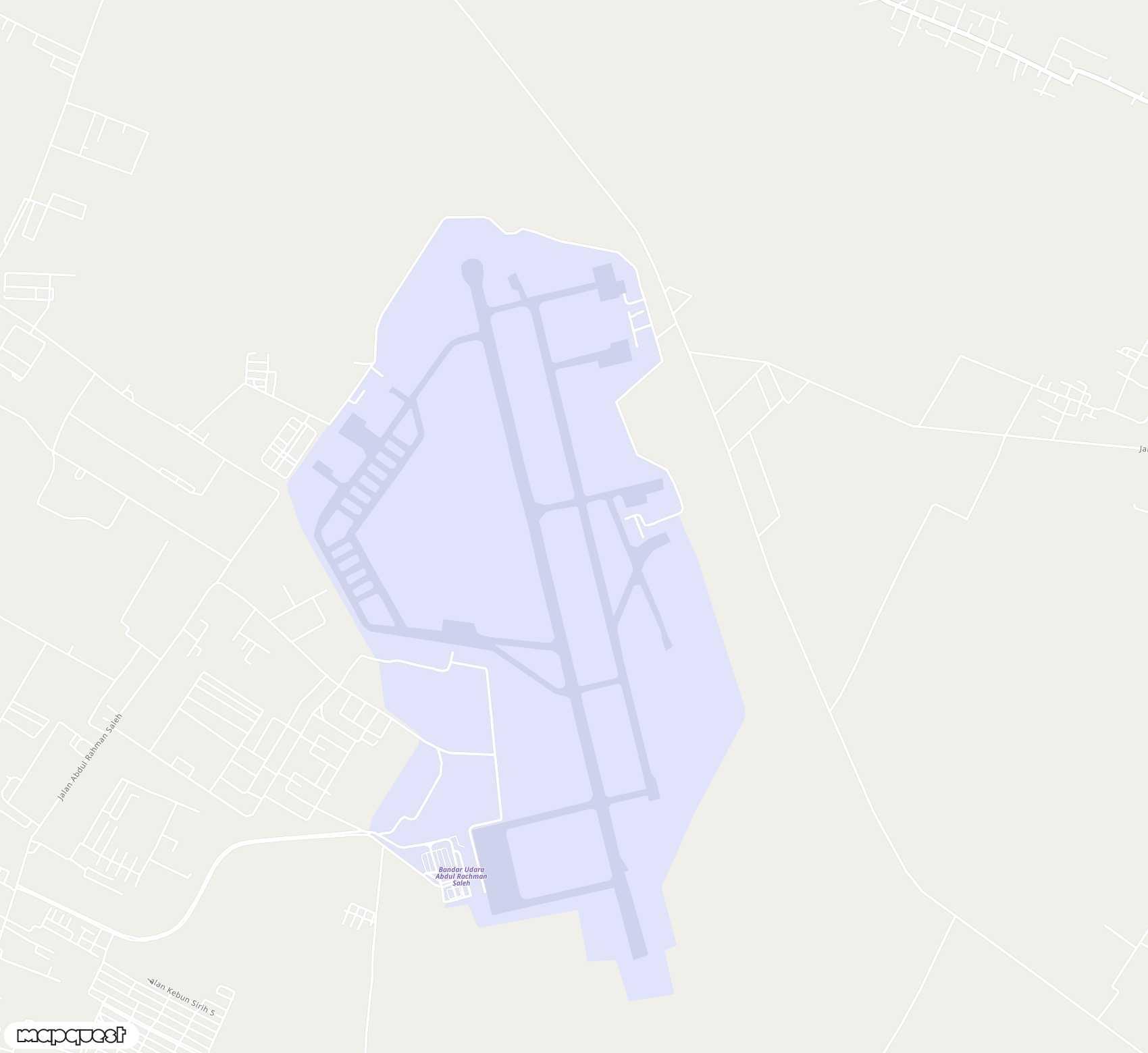 Carte de <span>Aérodrome de </span>Abdul Rachman Saleh<span>(MLG)</span>