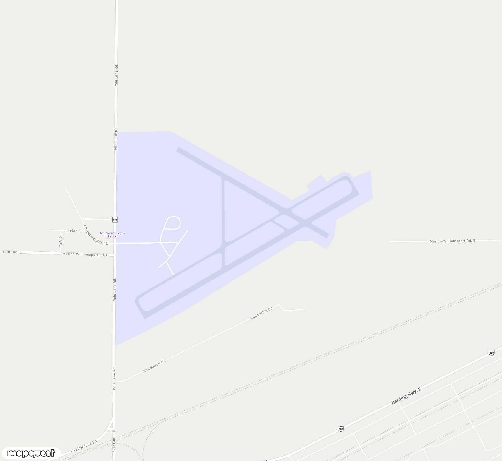 Carte de <span>Aérodrome de </span>Marion Municipal<span>(MNN)</span>