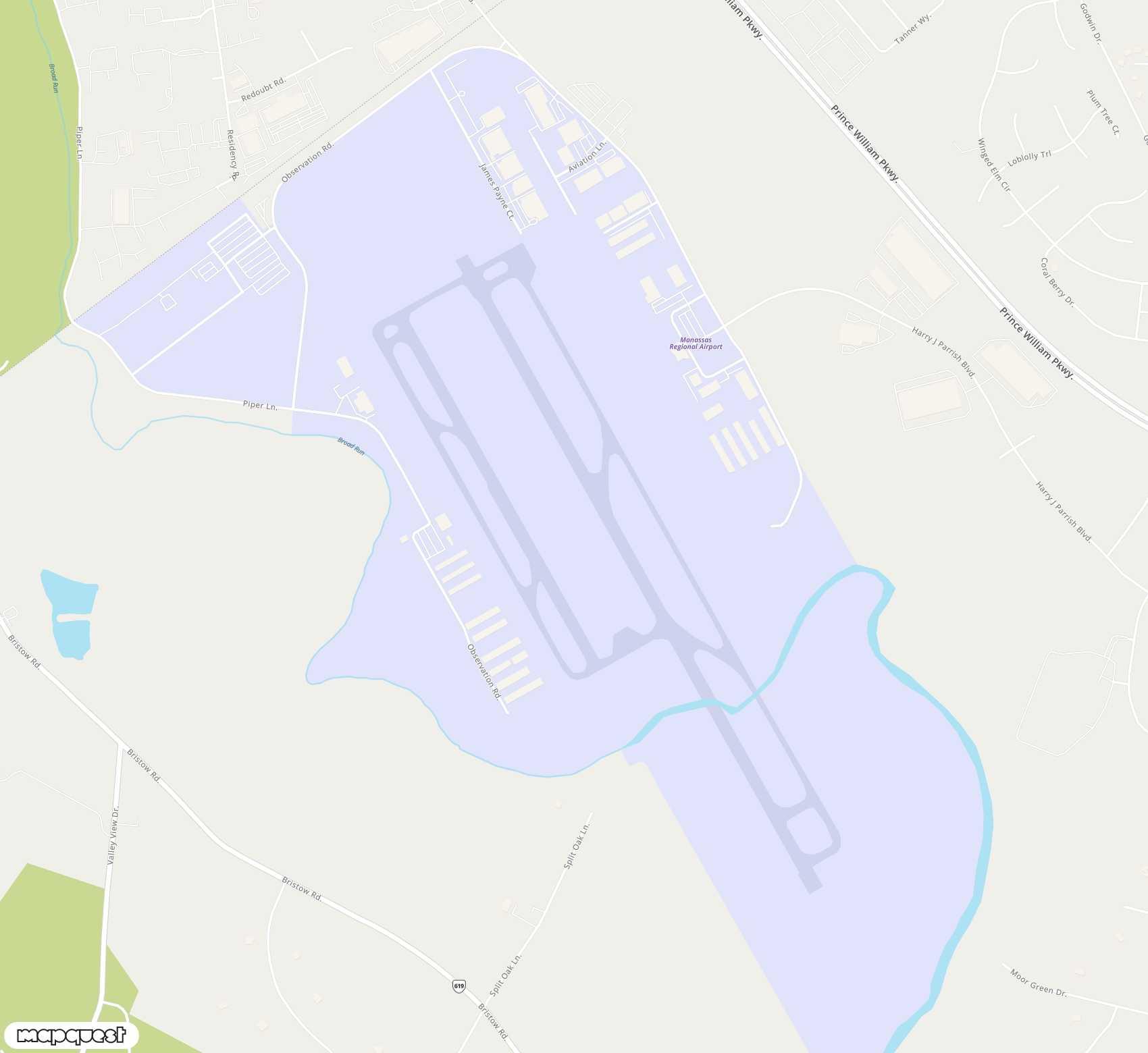 Carte de <span>Aérodrome de </span>Manassas Regional/Harry P. Davis Field<span>(MNZ)</span>