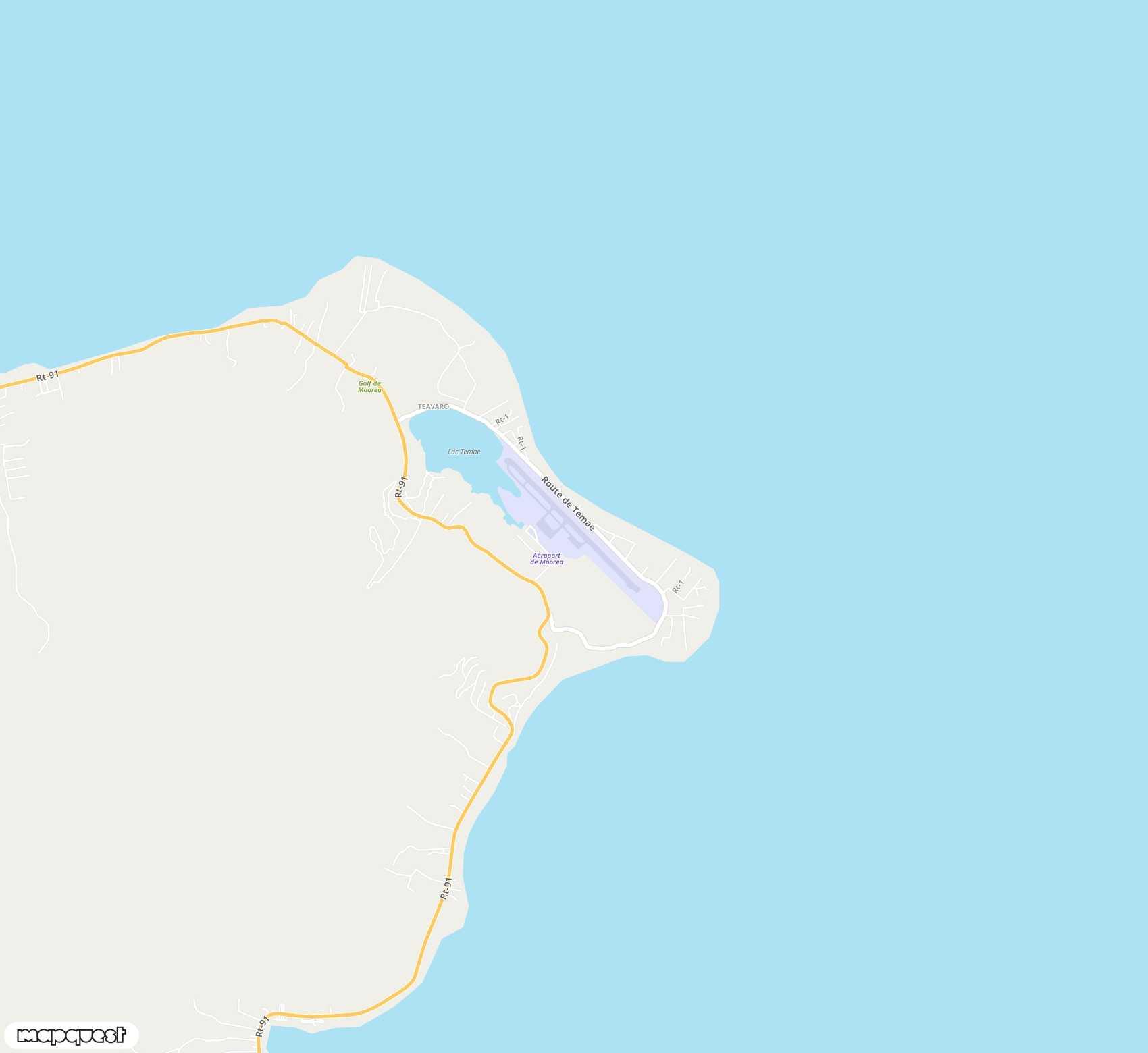 Carte de Moorea Temae <span>airport (MOZ)</span>