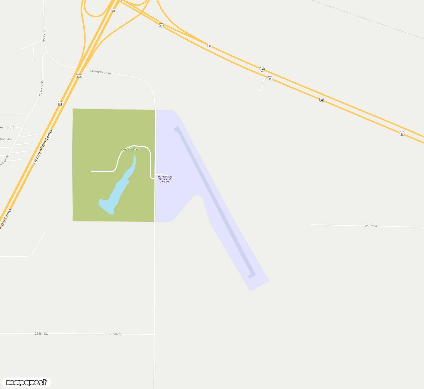 Carte de <span>Aérodrome de </span>Mount Pleasant Municipal<span>(MPZ)</span>