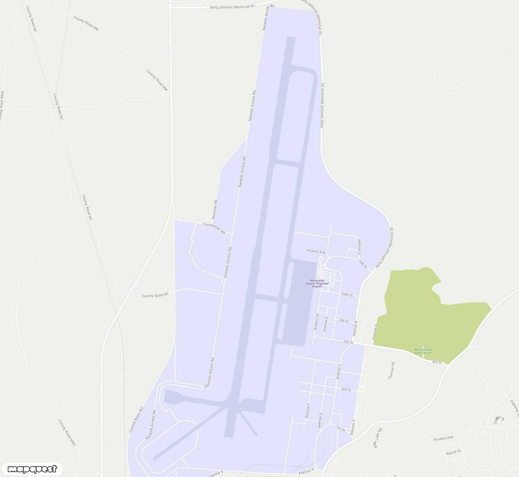 Carte de <span>Aéroport de </span>Sawyer<span>(MQT)</span>