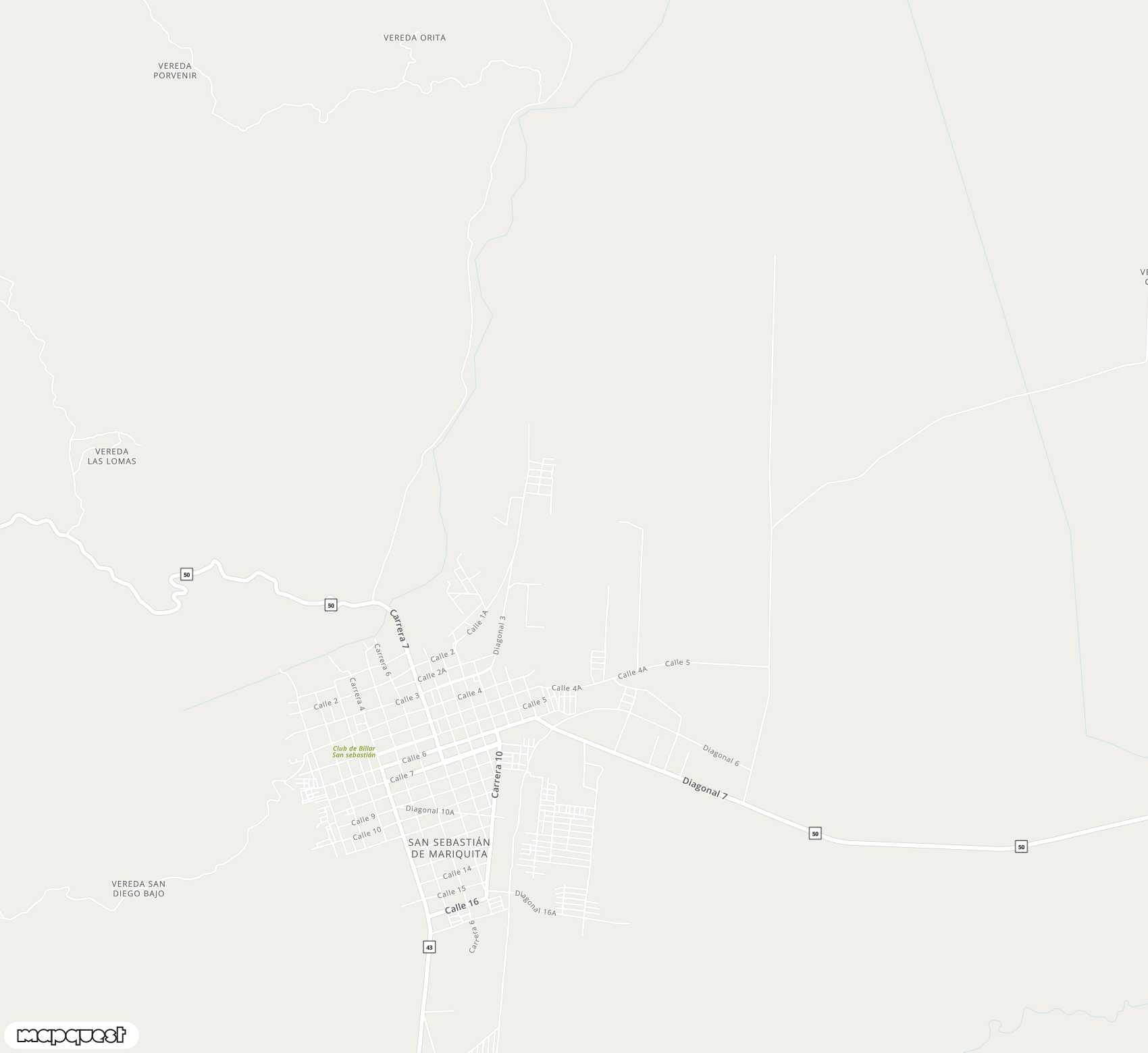 Carte de <span>Aéroport de </span>Mariquita<span>(MQU)</span>