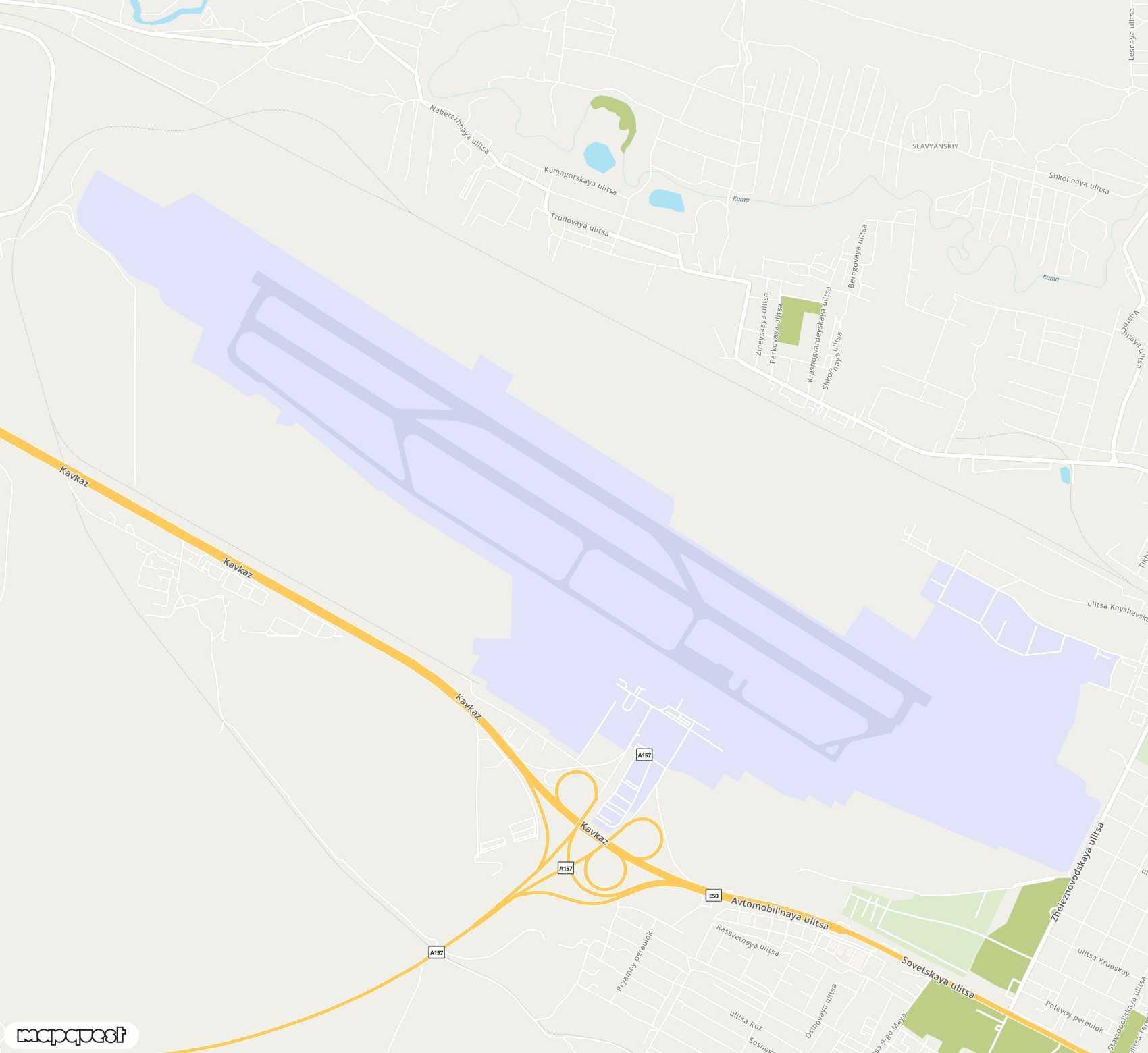 Carte de <span>Aéroport de </span>Mineralnyye Vody<span>(MRV)</span>
