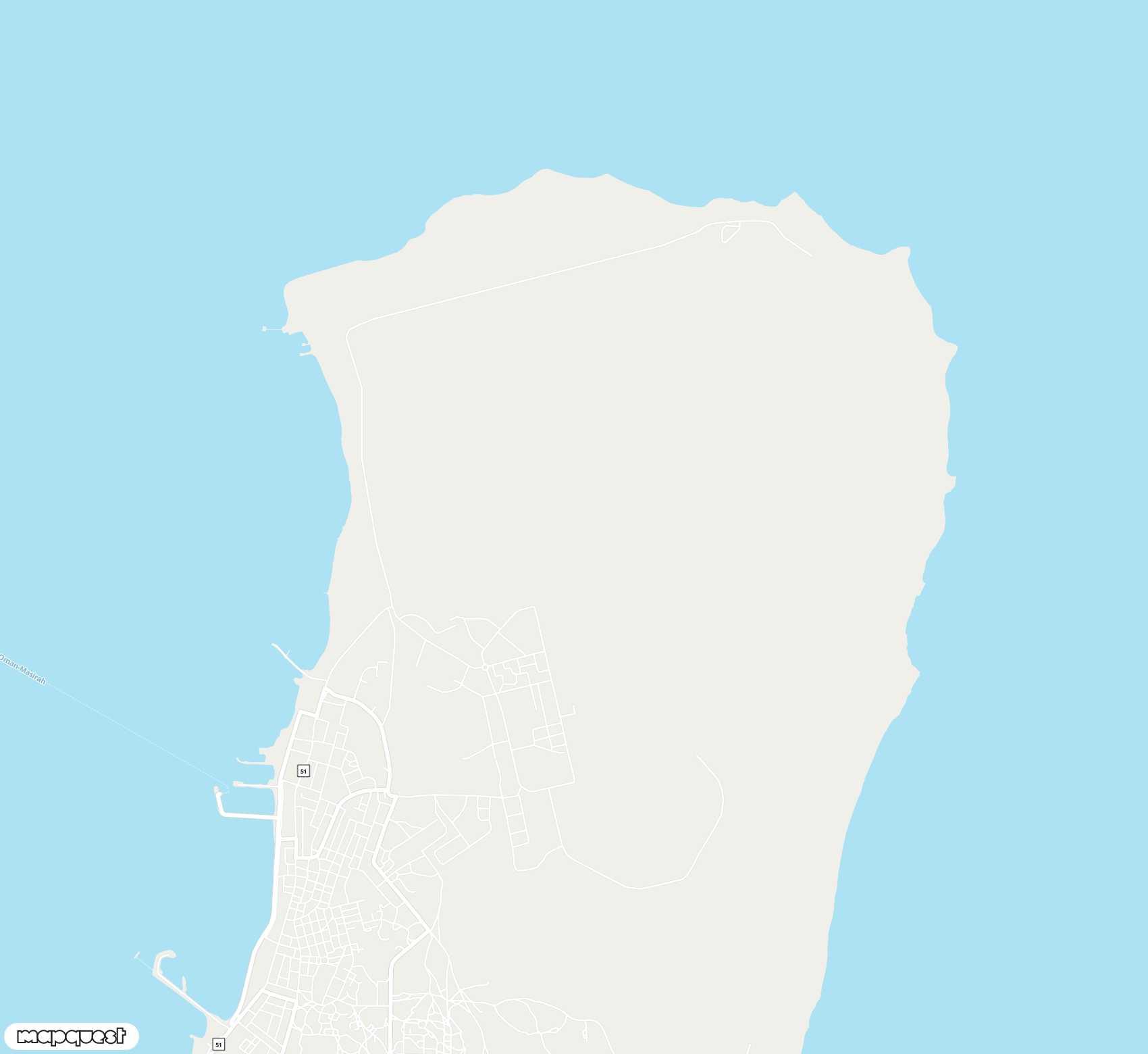 Carte de Masirah Air Base <span>airport (MSH)</span>