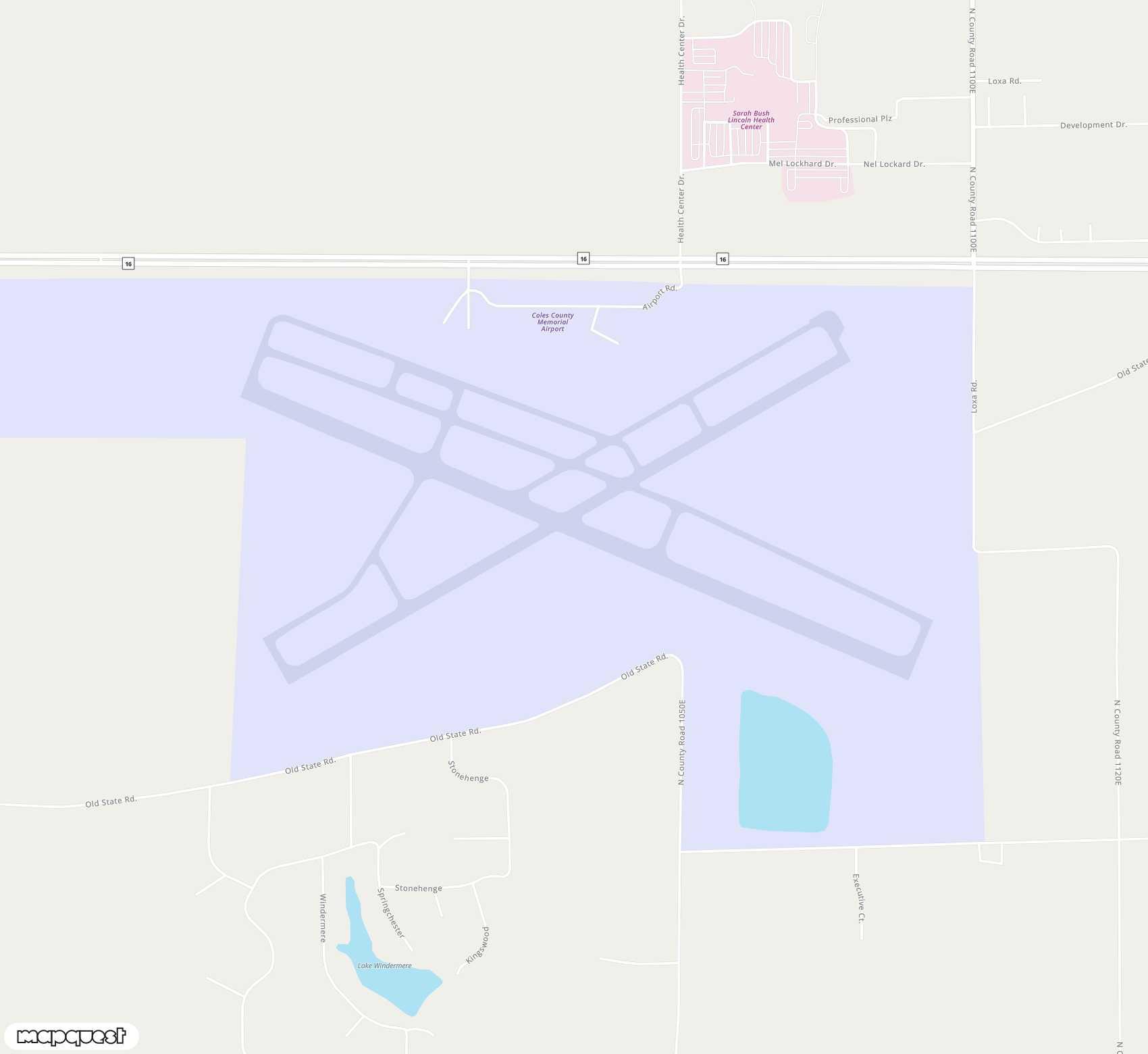 Carte de <span>Aérodrome de </span>Coles County Memorial<span>(MTO)</span>