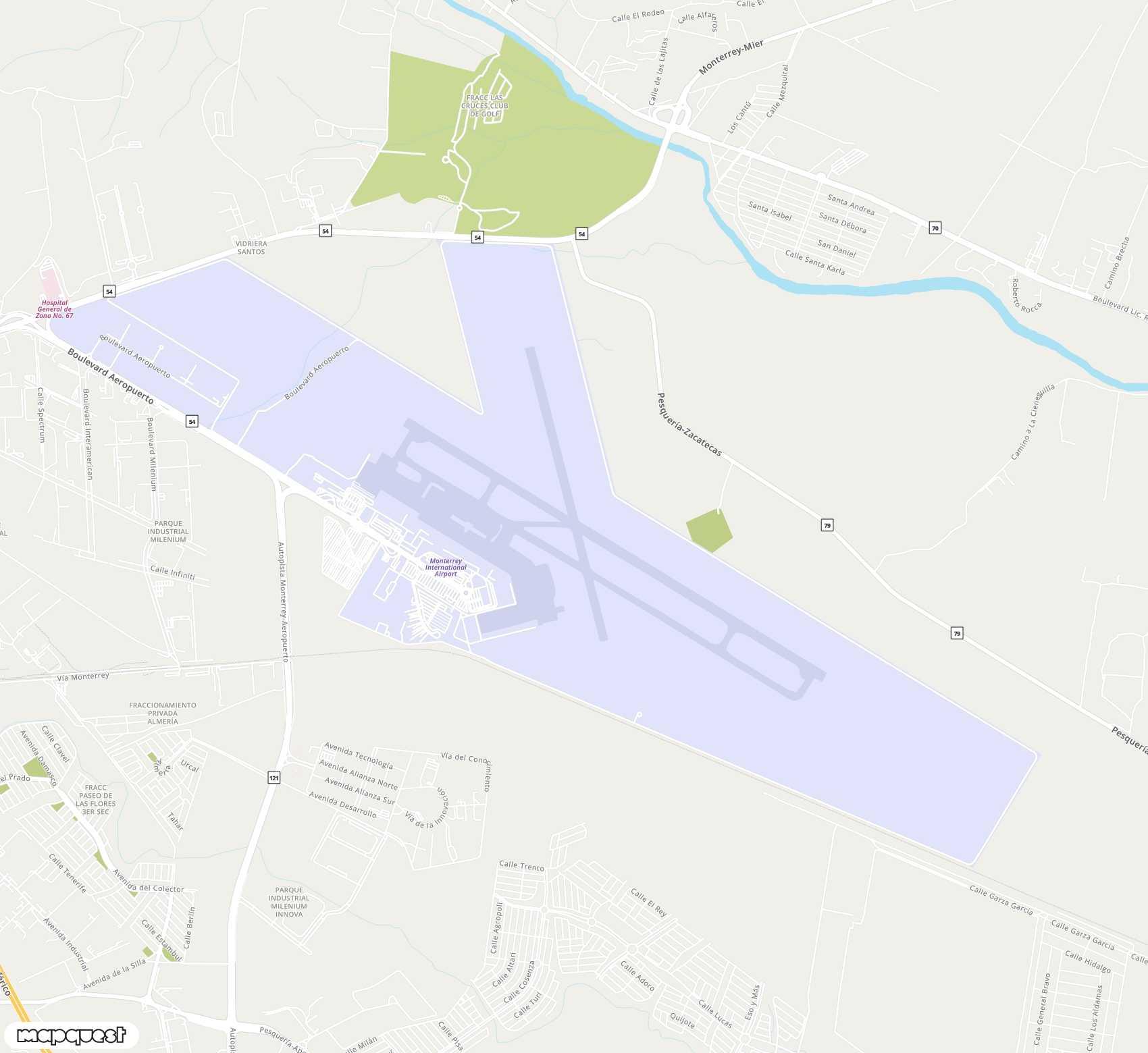 Carte de General Mariano Escobedo <span>airport (MTY)</span>