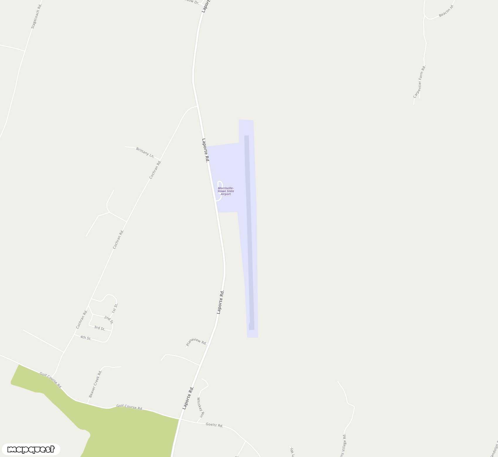 Carte de <span>Aérodrome de </span>Morrisville Stowe State<span>(MVL)</span>