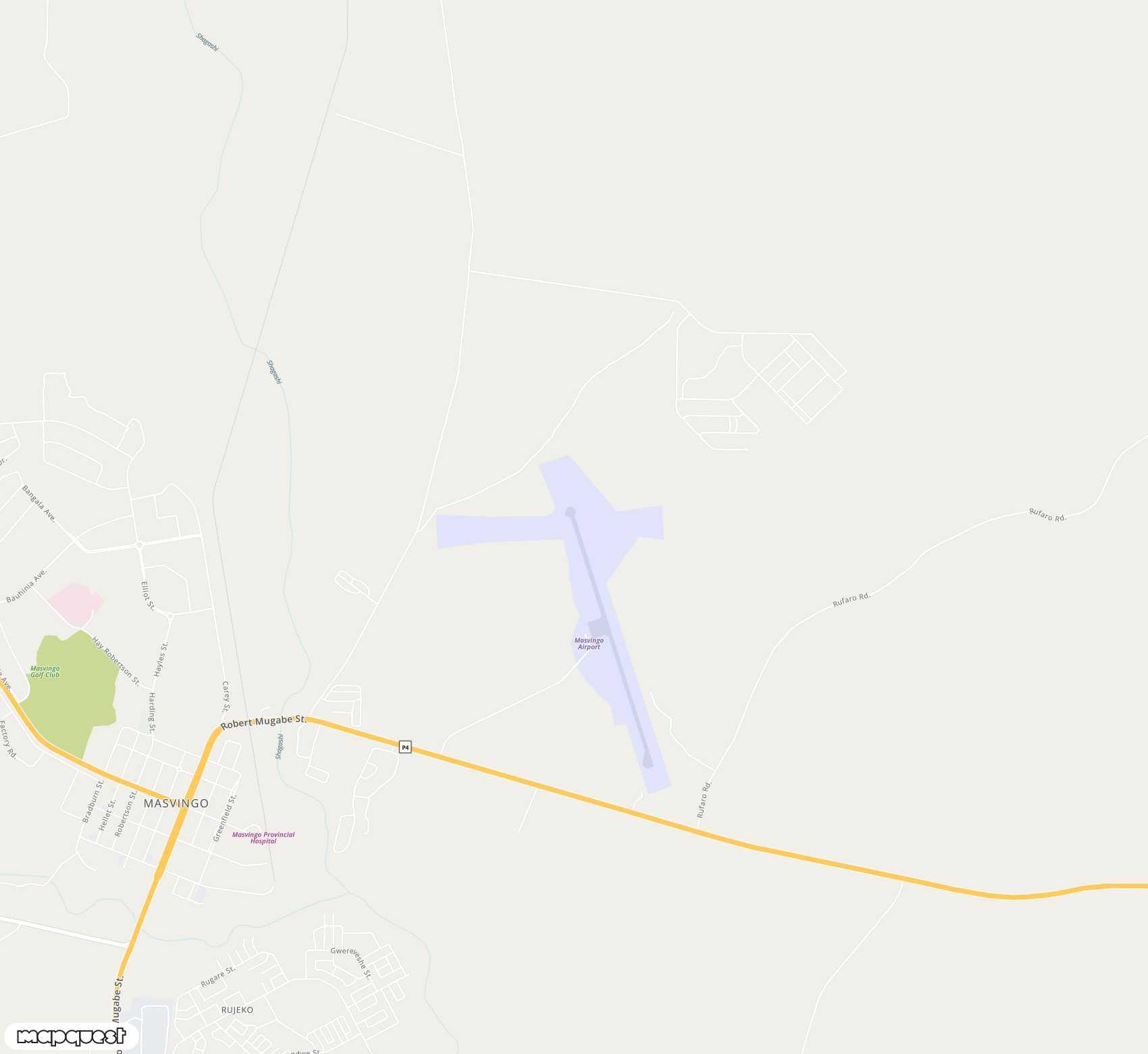 Carte de Masvingo <span>airport (MVZ)</span>