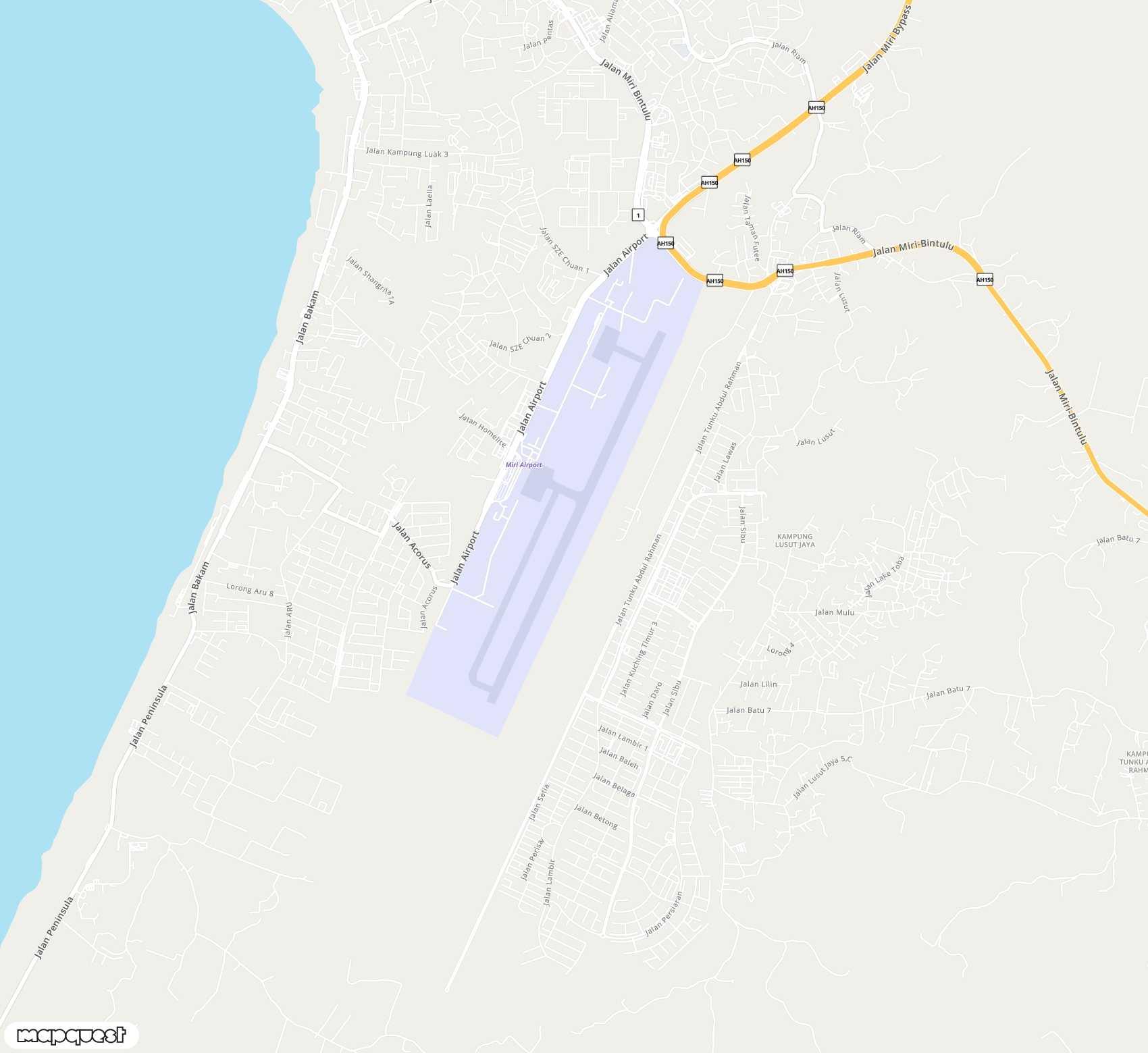 Carte de Miri <span>airport (MYY)</span>