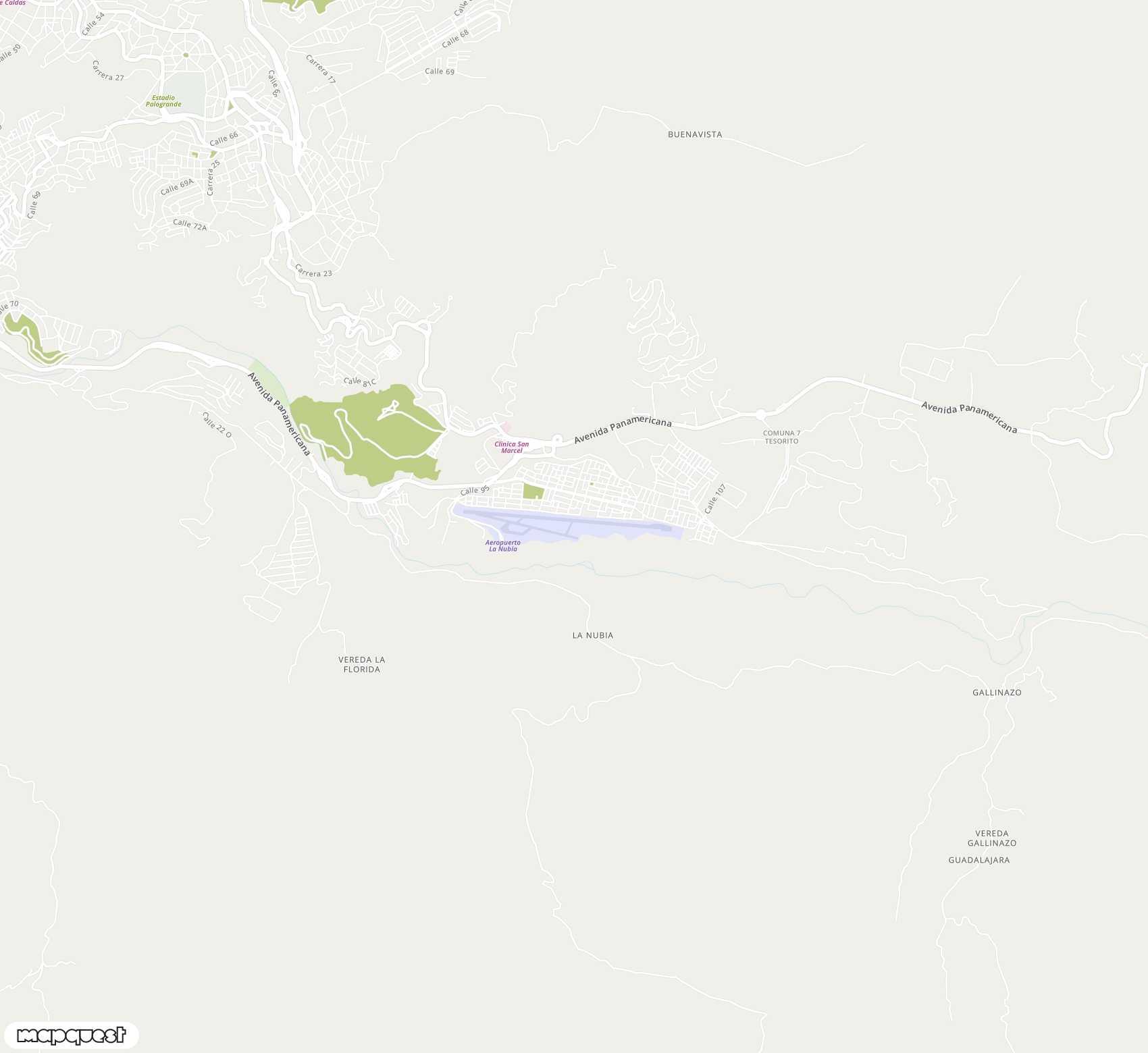 Carte de <span>Aéroport de </span>La Nubia<span>(MZL)</span>