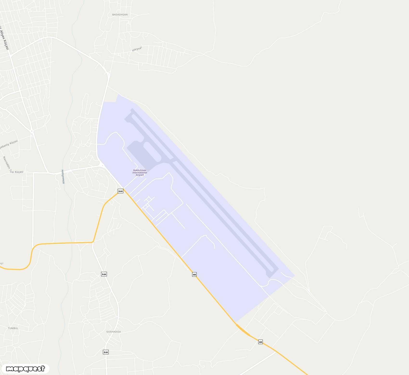 Carte de Nakhchivan <span>airport (NAJ)</span>