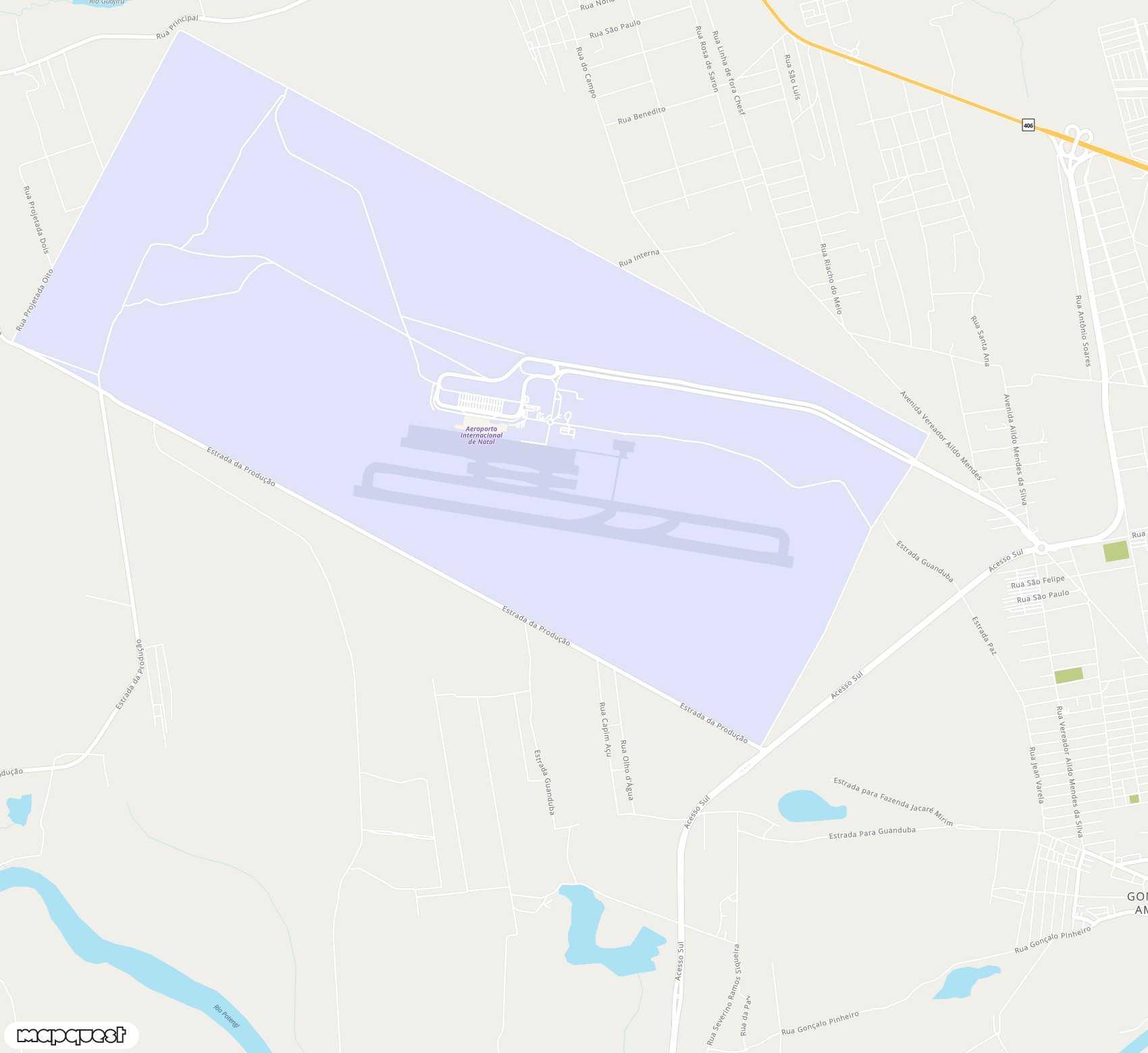 Carte de São Gonçalo do Amarante - Governador Aluízio Alves <span>airport (NAT)</span>