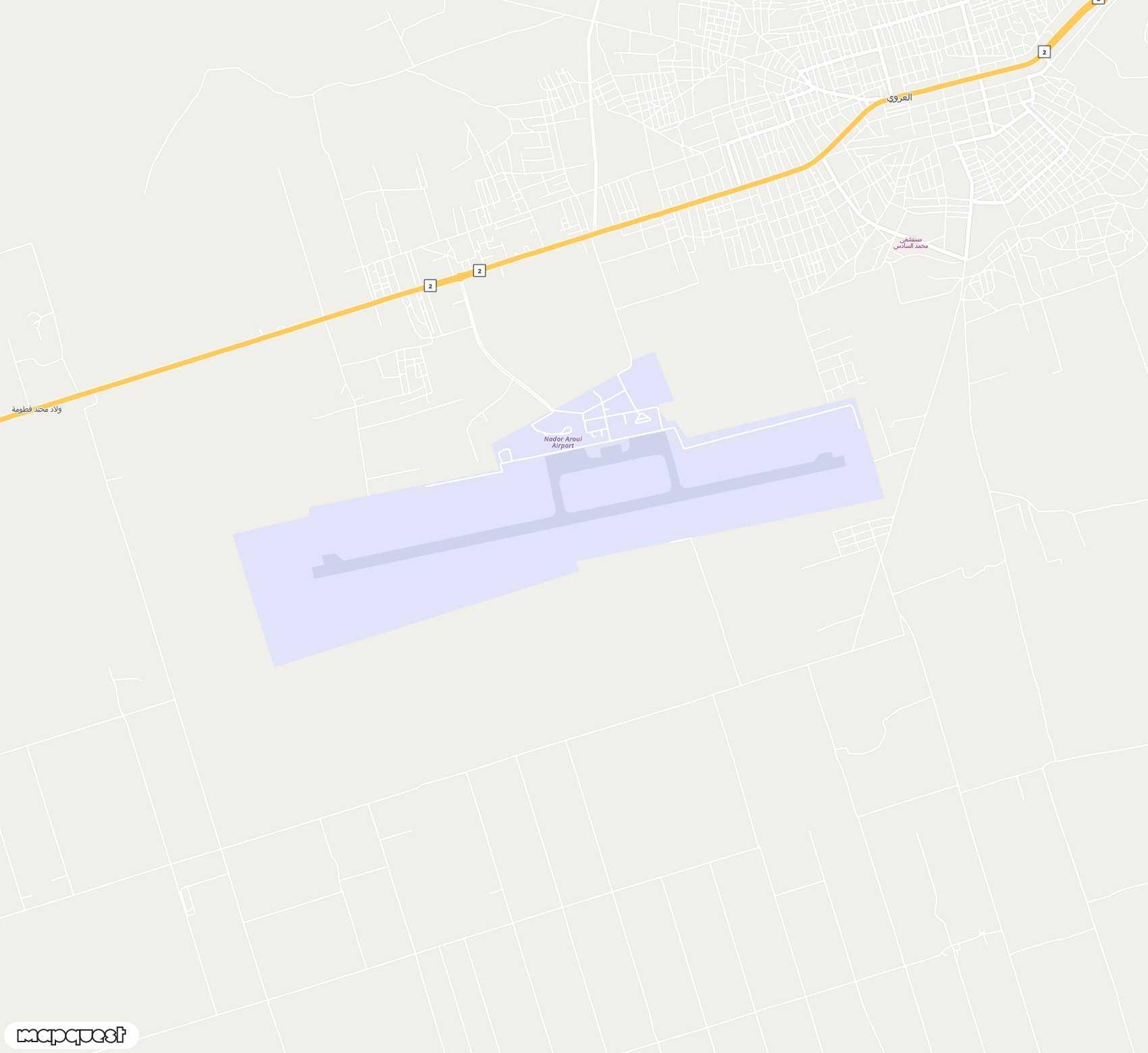 Carte de Nador <span>airport (NDR)</span>