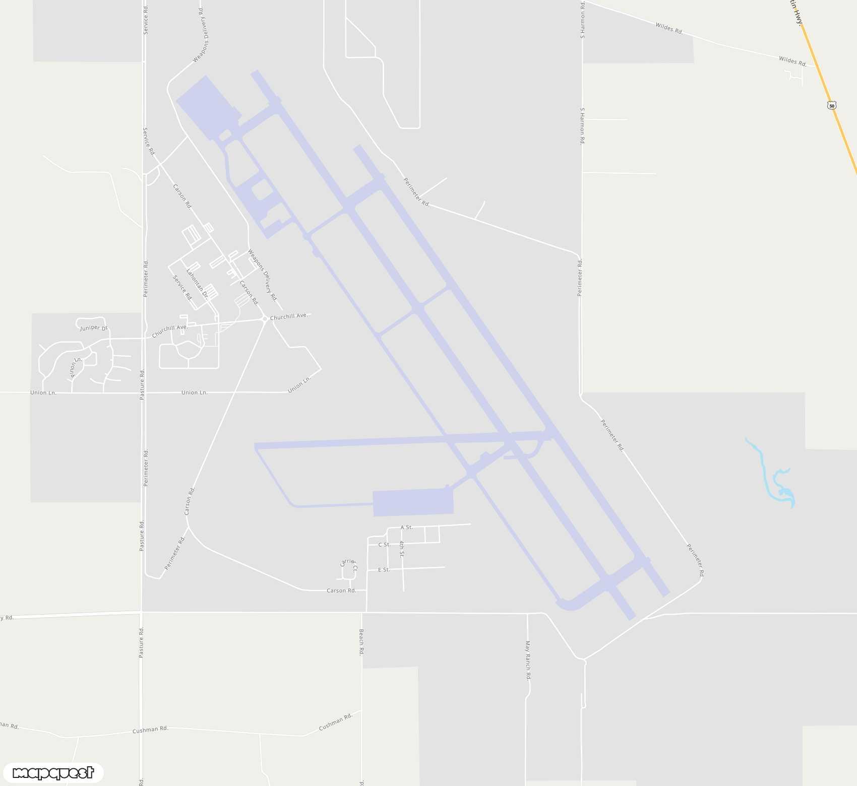 Carte de Fallon Naval Air Station <span>airport (NFL)</span>