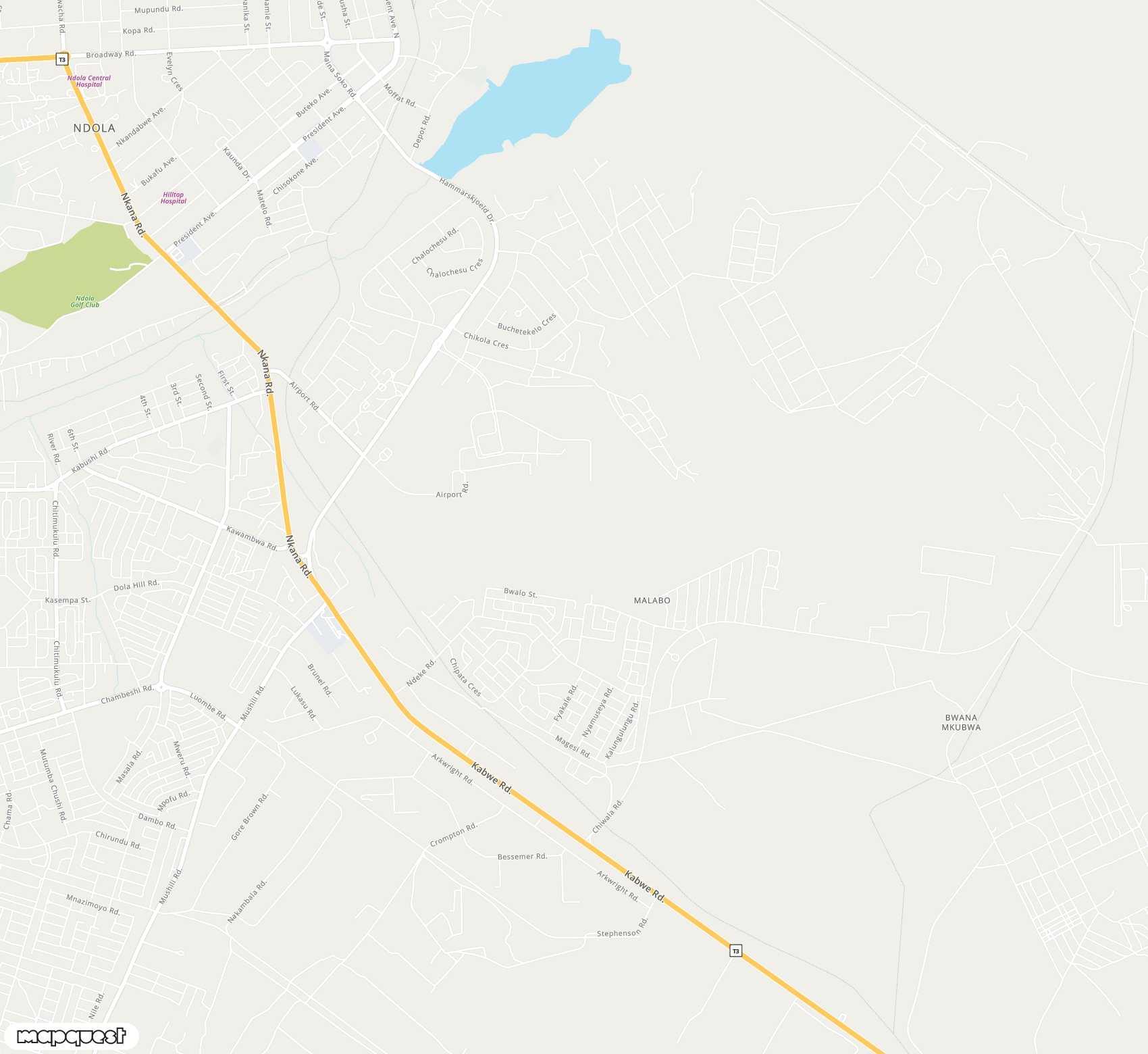 Carte de Simon Mwansa Kapwepwe <span>airport (NLA)</span>