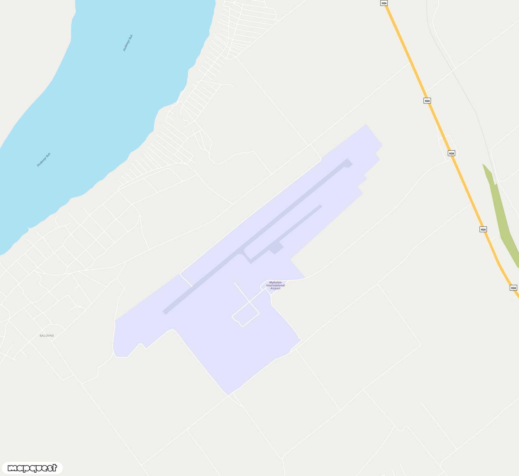 Carte de Mykolaiv <span>airport (NLV)</span>